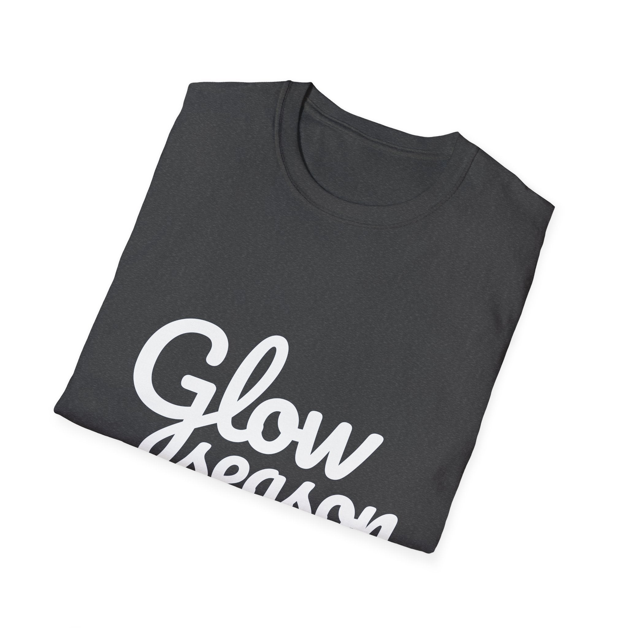 Summer Theme Minimalist Typography T-Shirt, Glow Season Script Tee