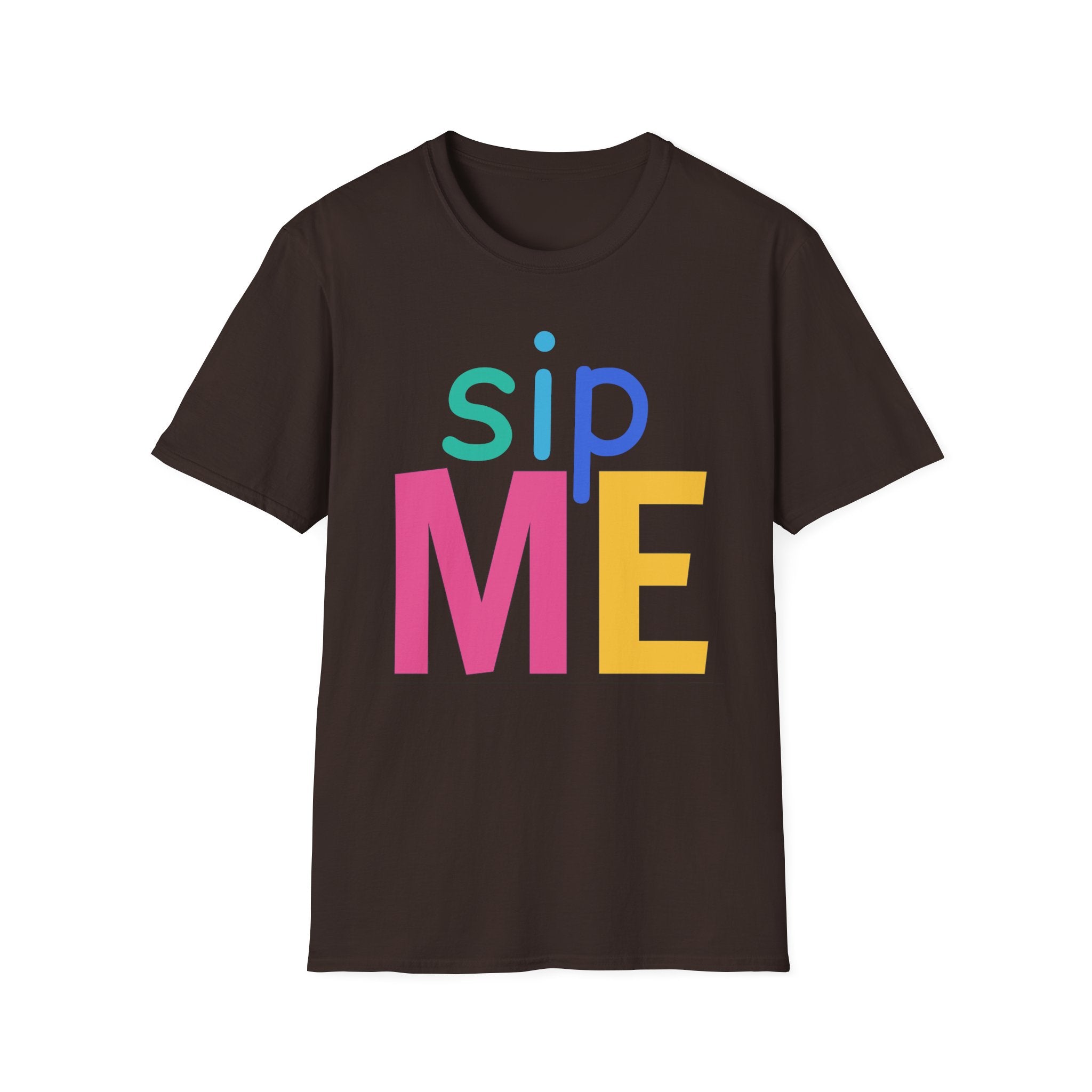 Colorful Theme Typography T-Shirt, Sip Me Graphic Tee