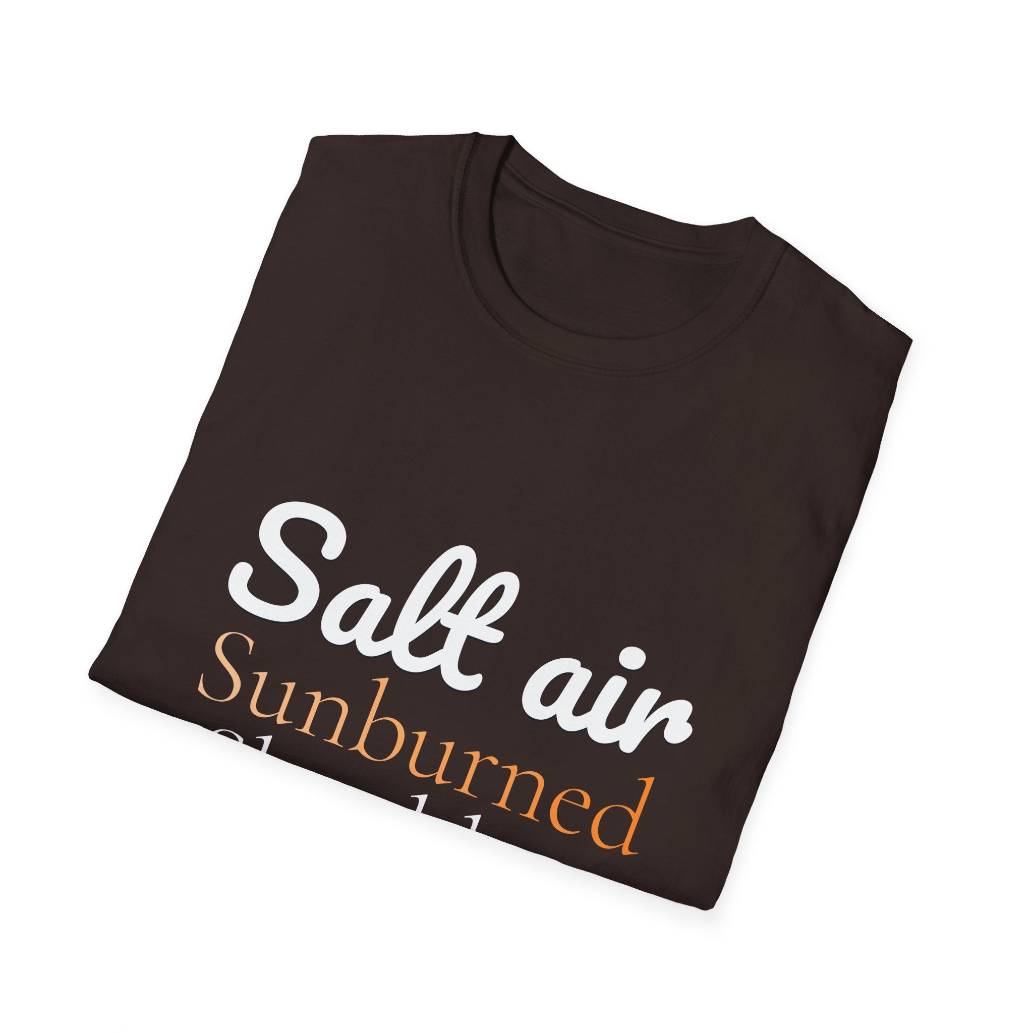 Summer Theme, Beach Quote Typography T-Shirt, Salt Air Sunburned Shoulders Tee