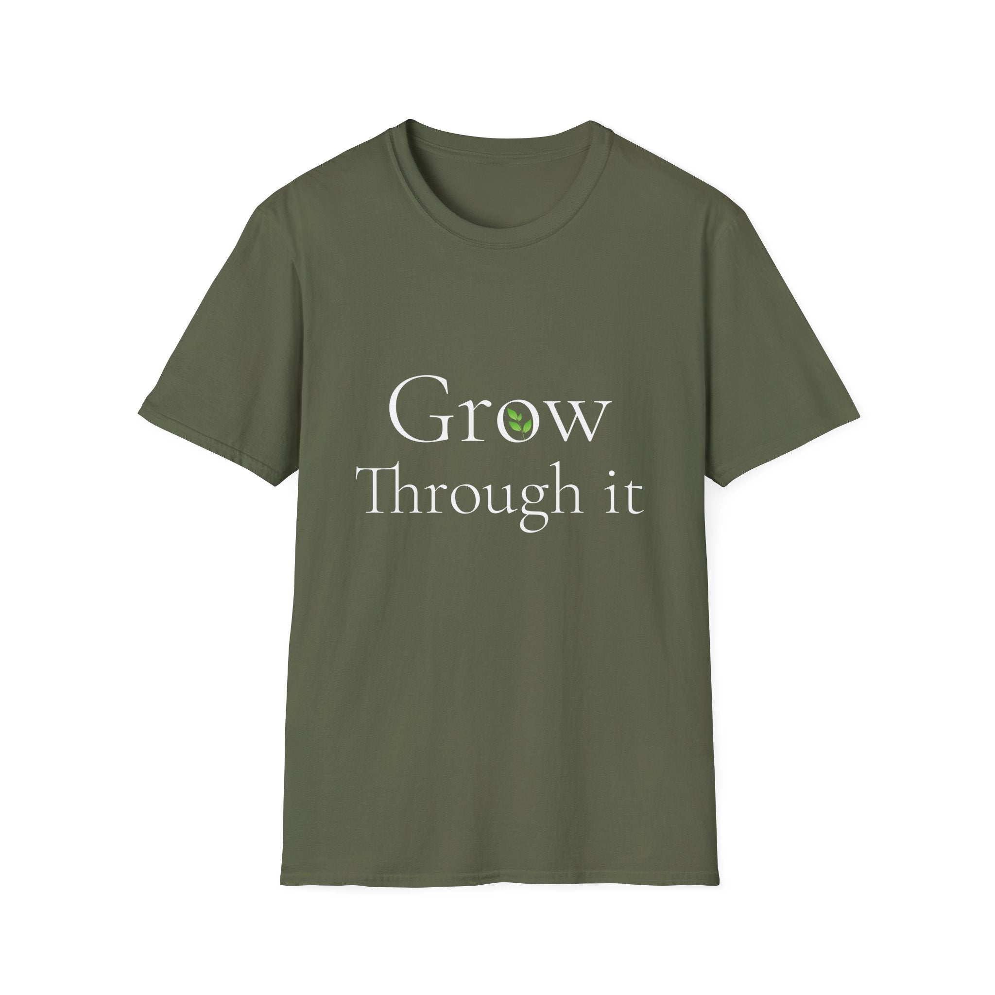 Spring Theme, Minimalist Typography T-Shirt, Grow Through It Graphic Tee