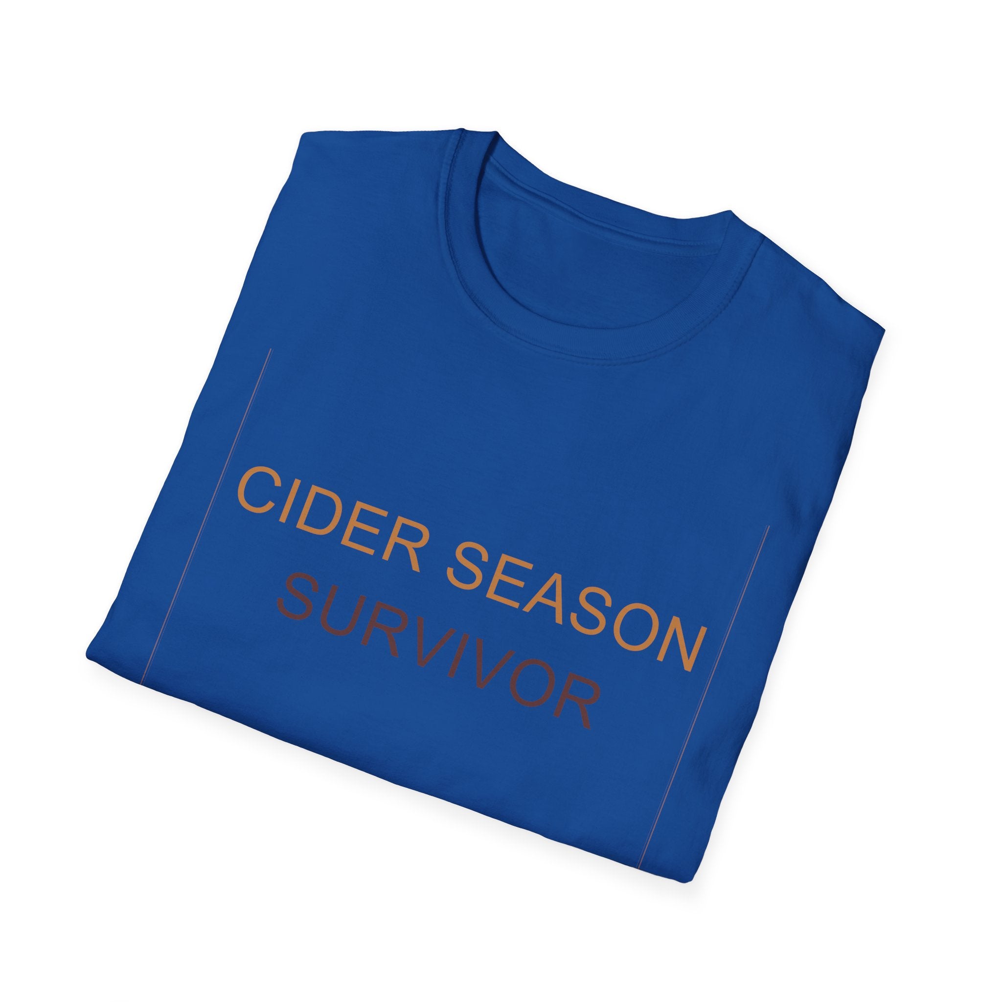 Fall Theme Minimalist Typography T-Shirt, Cider Season Survivor Graphic Tee