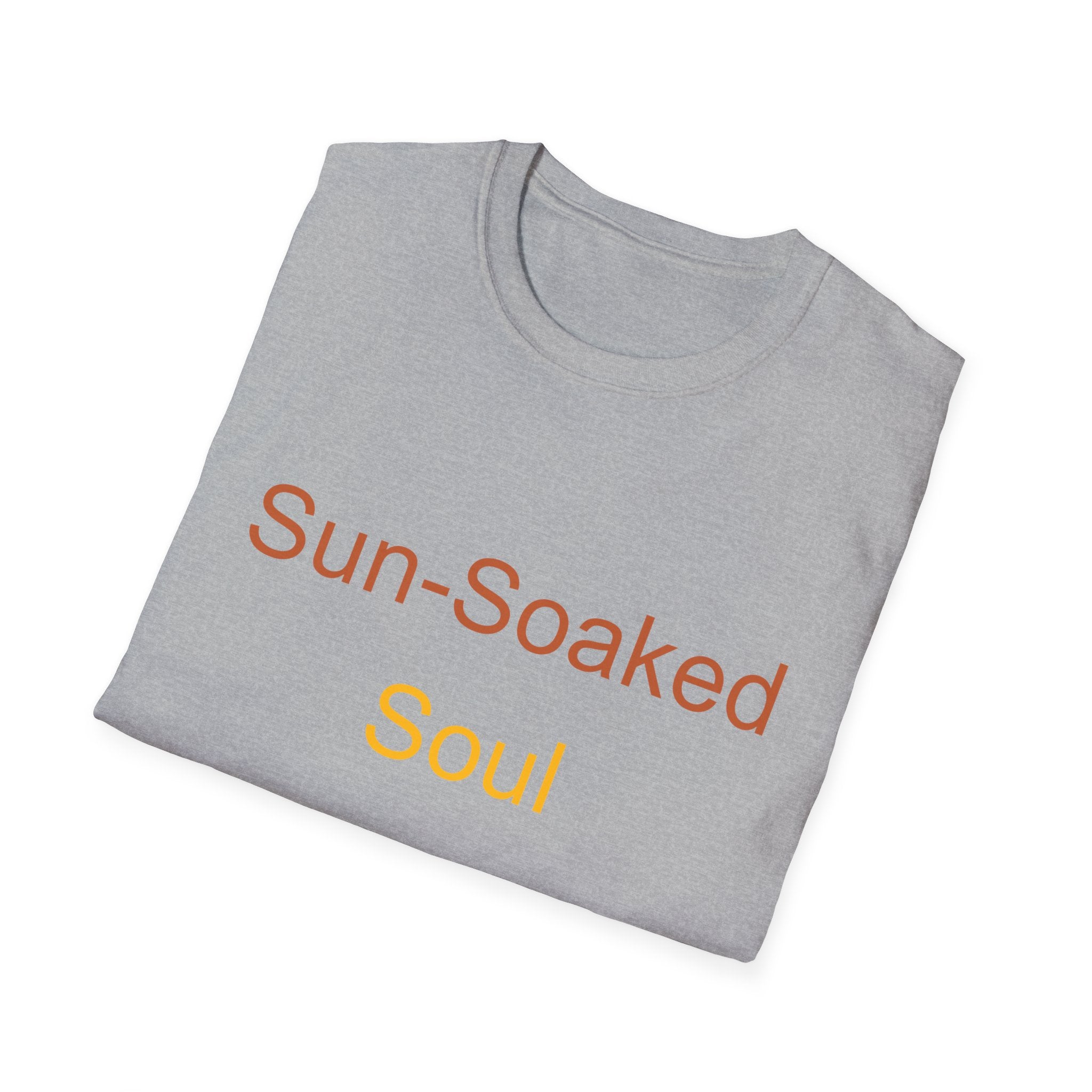 Summer Theme Minimalist Typography T-Shirt, Sun-Soked Soul Tee