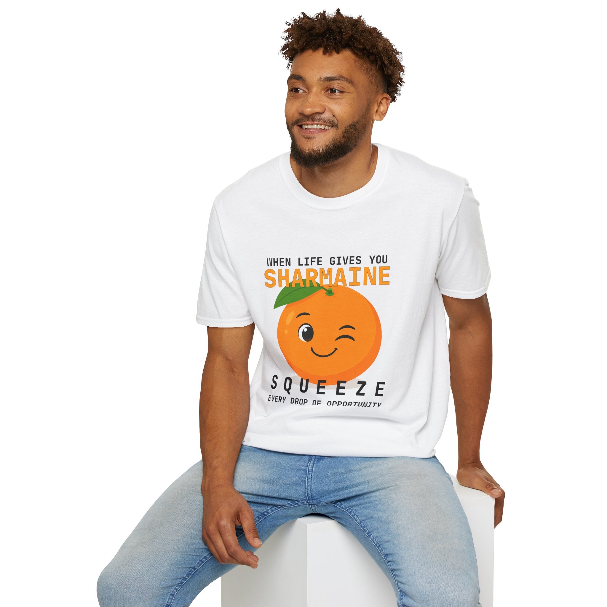 Funny Theme Typography Graphic T-Shirt: When Life Gives You Orange, Squeeze Every Drop of Opportunity
