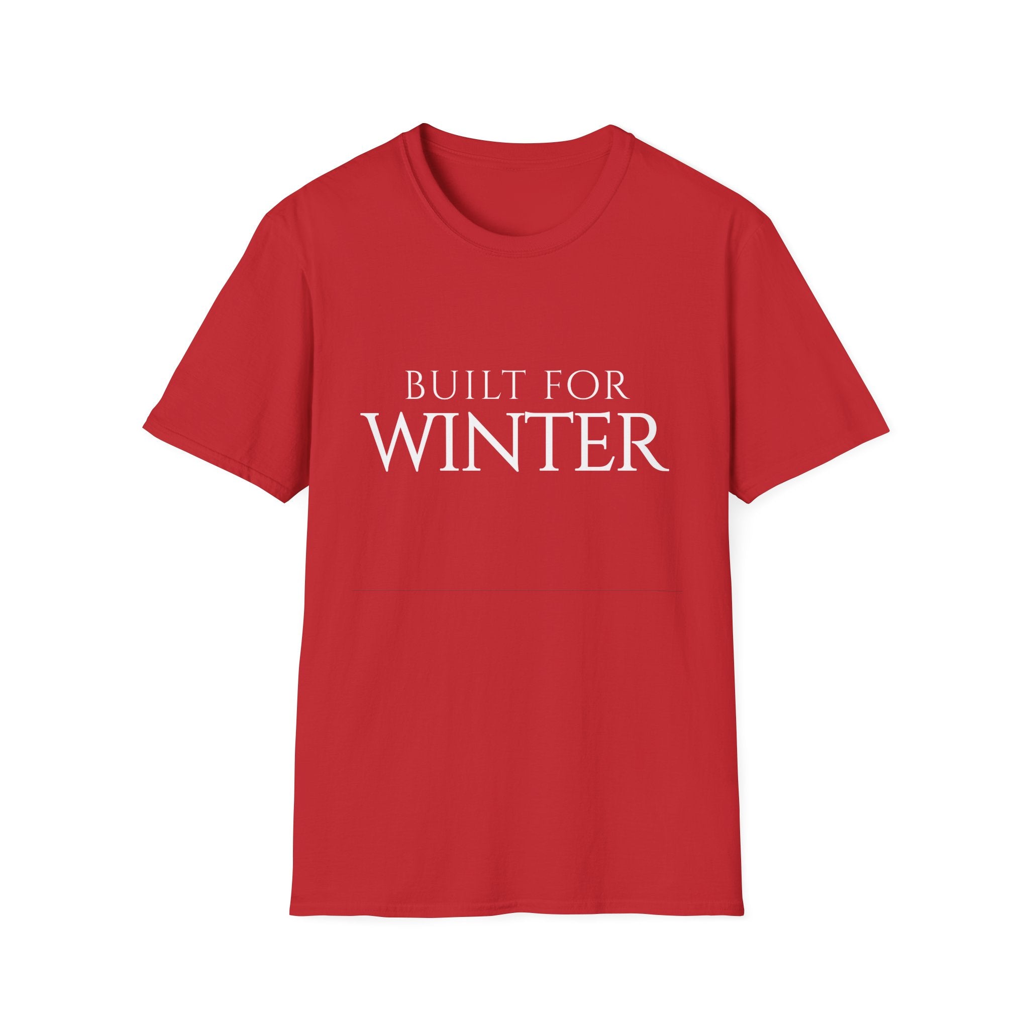 Winter Theme Minimalist Typography Graphic T-Shirt, Built For Winter Tee