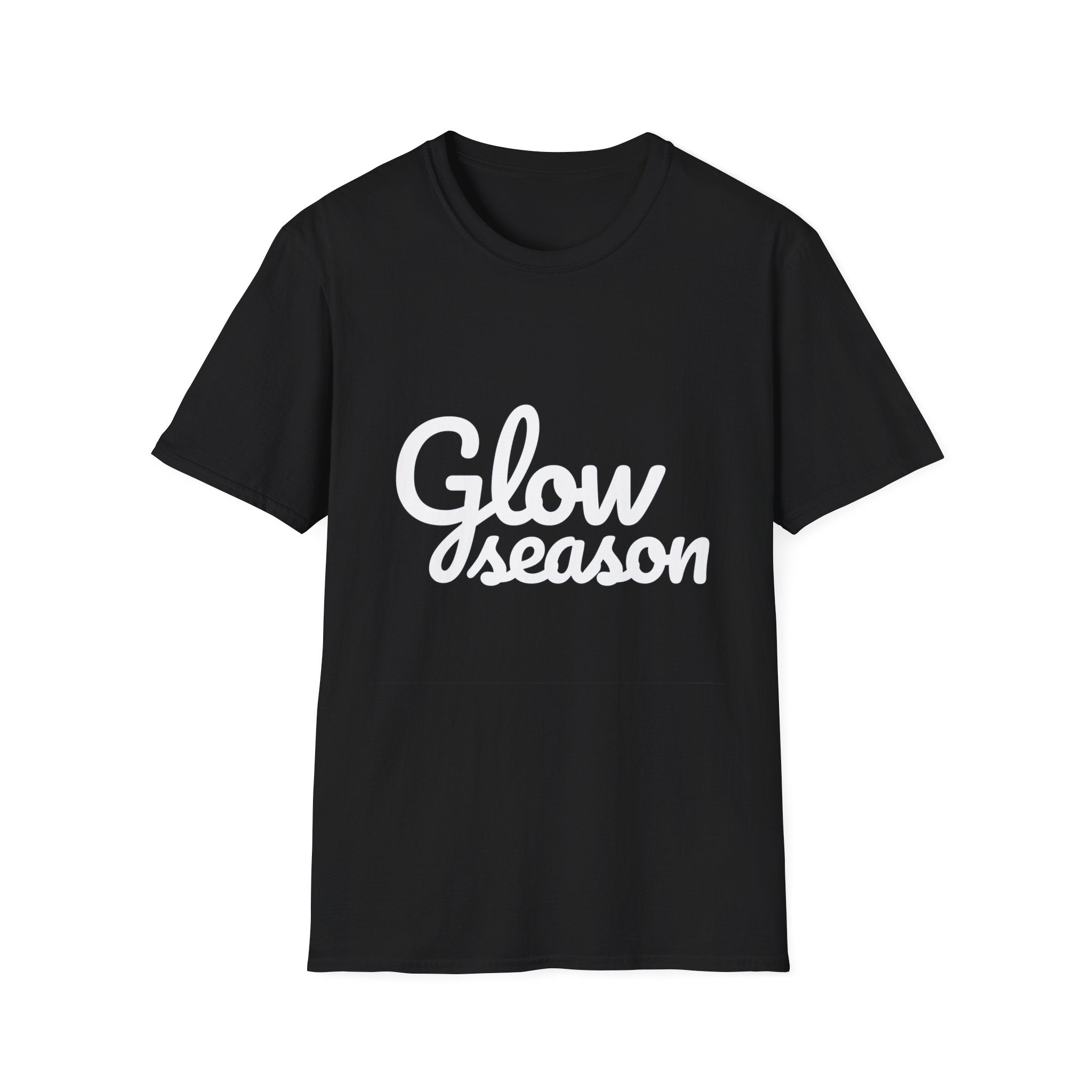 Summer Theme Minimalist Typography T-Shirt, Glow Season Script Tee