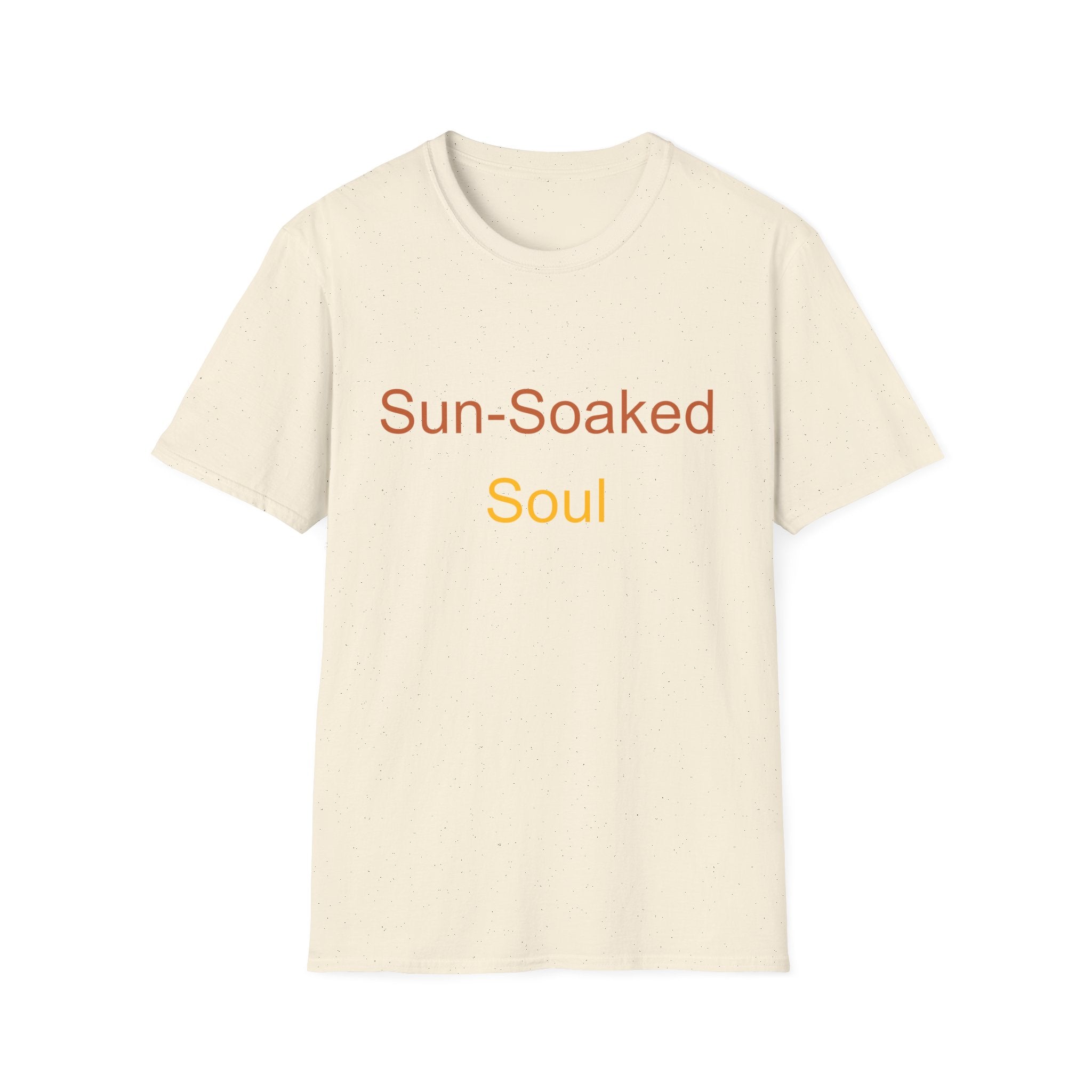 Summer Theme Minimalist Typography T-Shirt, Sun-Soked Soul Tee