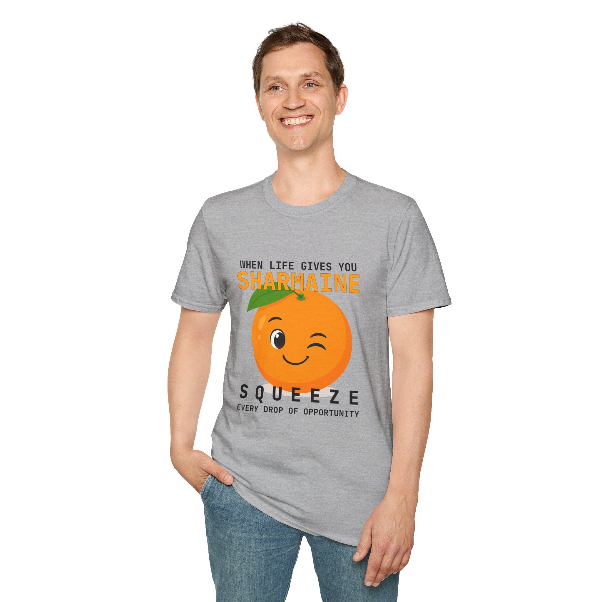Funny Theme Typography Graphic T-Shirt: When Life Gives You Orange, Squeeze Every Drop of Opportunity