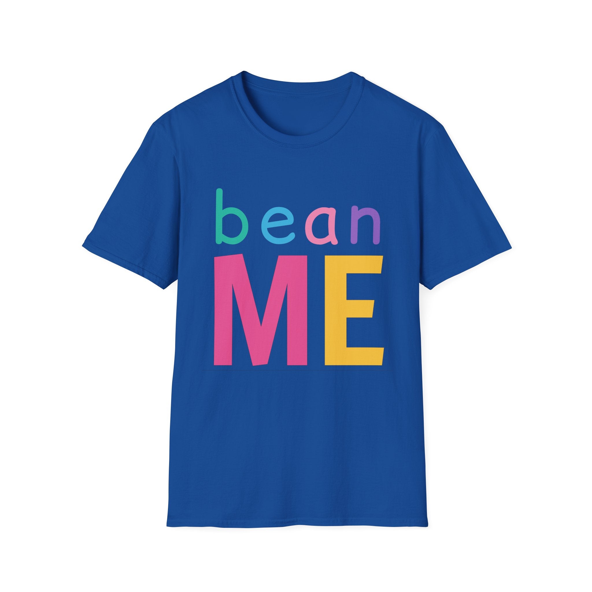 Colorful Theme Typography T-Shirt, Bean Me Colorful Playful Graphic Tee