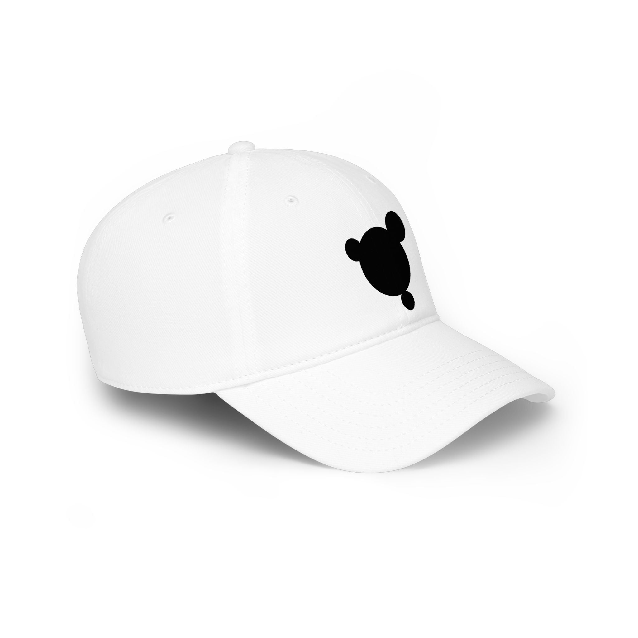 Minimalist Bear Silhouette Baseball Cap - Low-Profile Cotton Hat