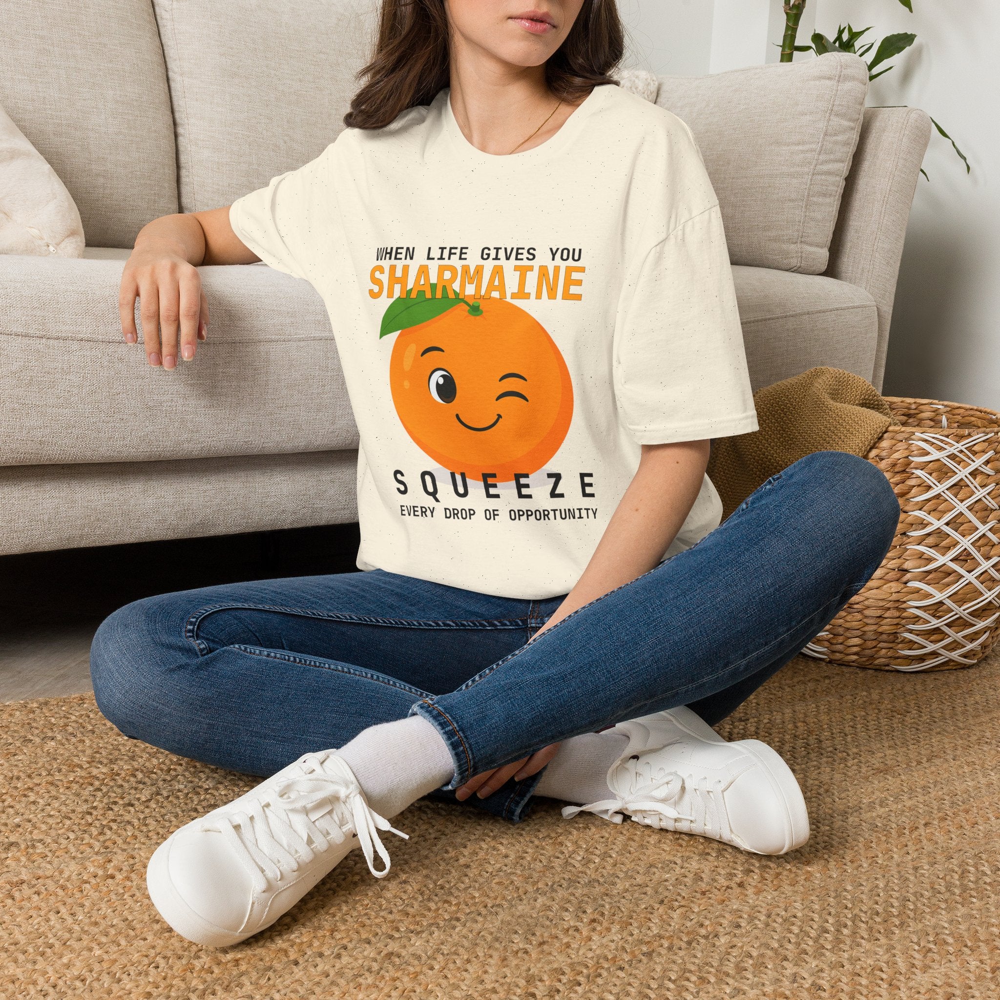 Funny Theme Typography Graphic T-Shirt: When Life Gives You Orange, Squeeze Every Drop of Opportunity