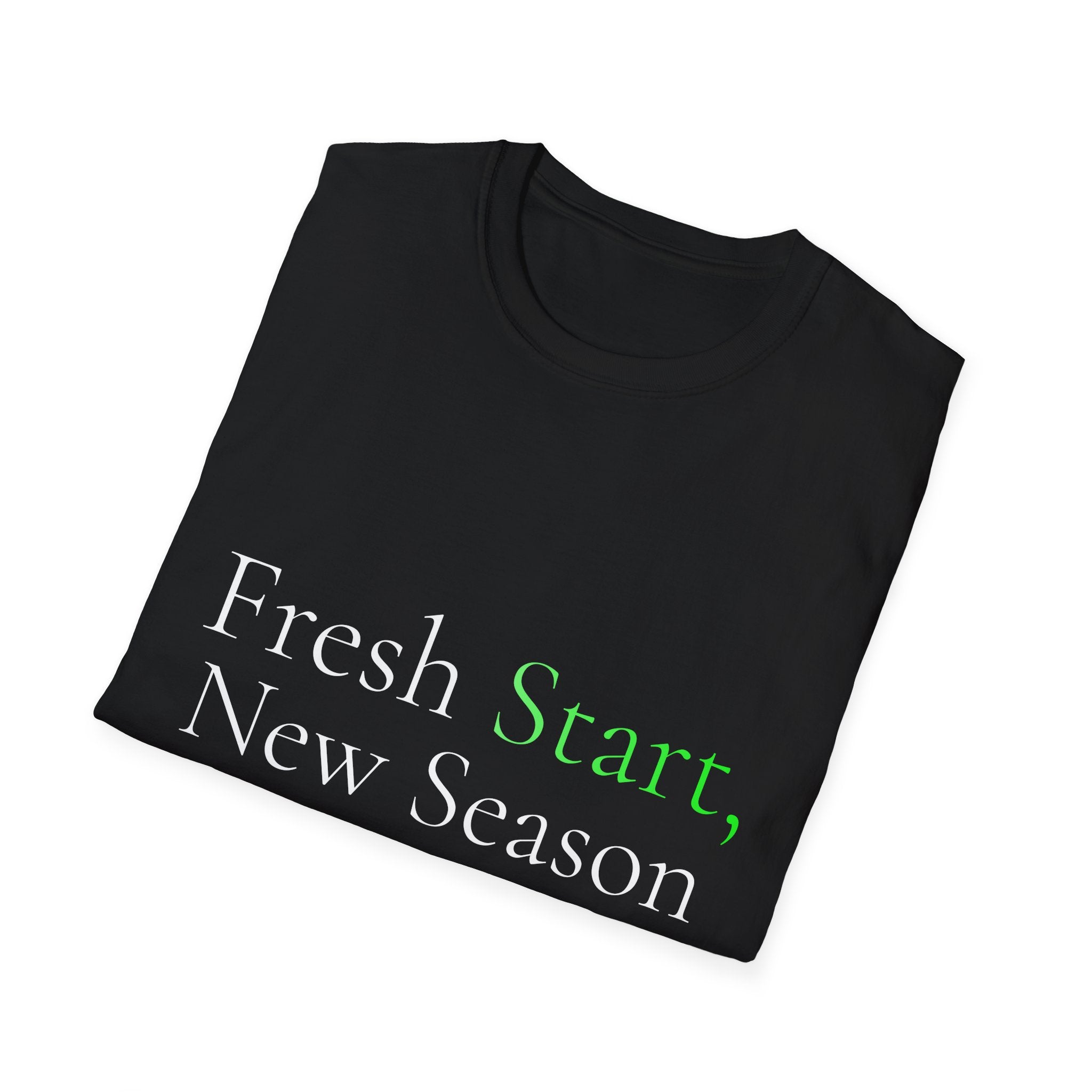Spring Theme Typography T-Shirt, Fresh Start New Season Motivational Tee