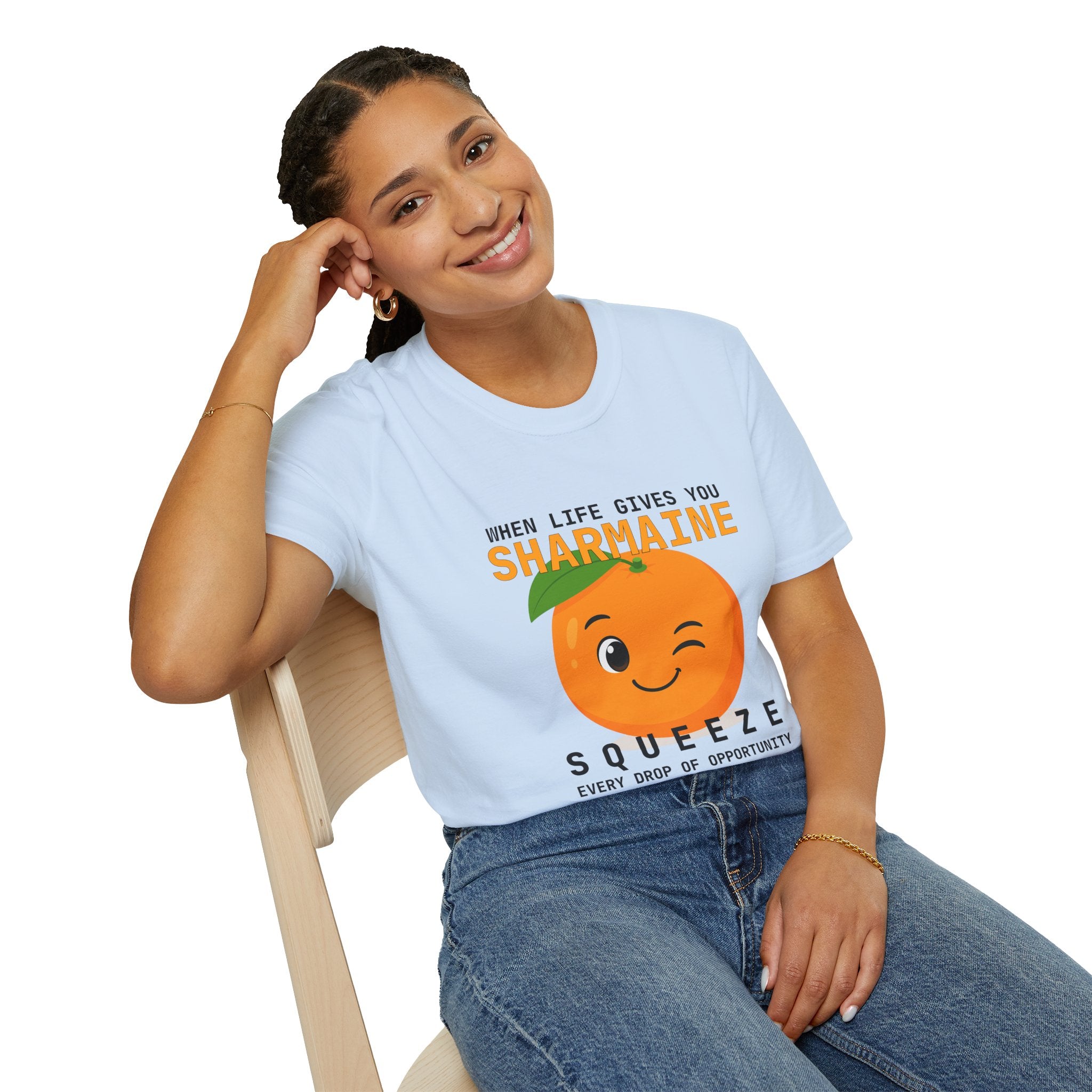 Funny Theme Typography Graphic T-Shirt: When Life Gives You Orange, Squeeze Every Drop of Opportunity