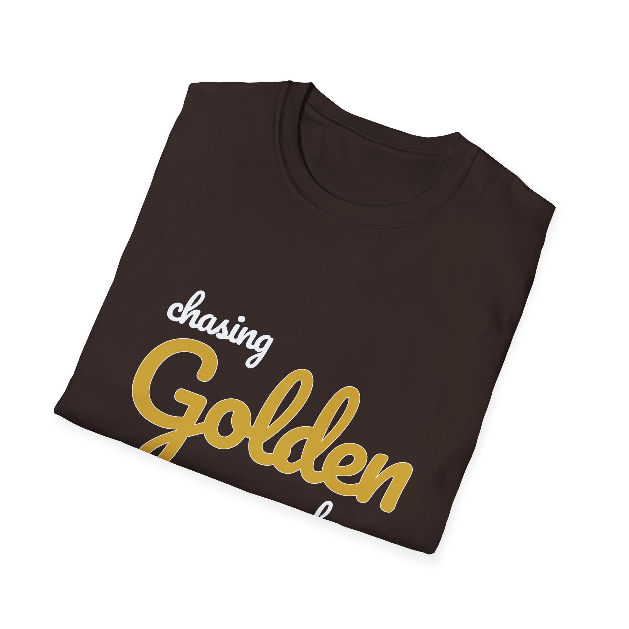 Summer Theme Minimalist Typography T-Shirt, Chasing Golen Hour Script Tee