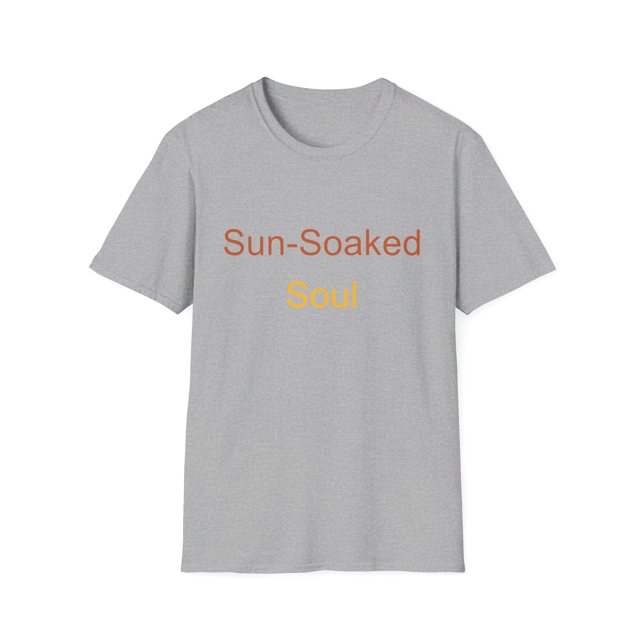 Summer Theme Minimalist Typography T-Shirt, Sun-Soked Soul Tee
