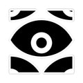 Eye Symbol Kiss-Cut Sticker Pack - Black Minimalist Vinyl Decals for Laptops & Journals