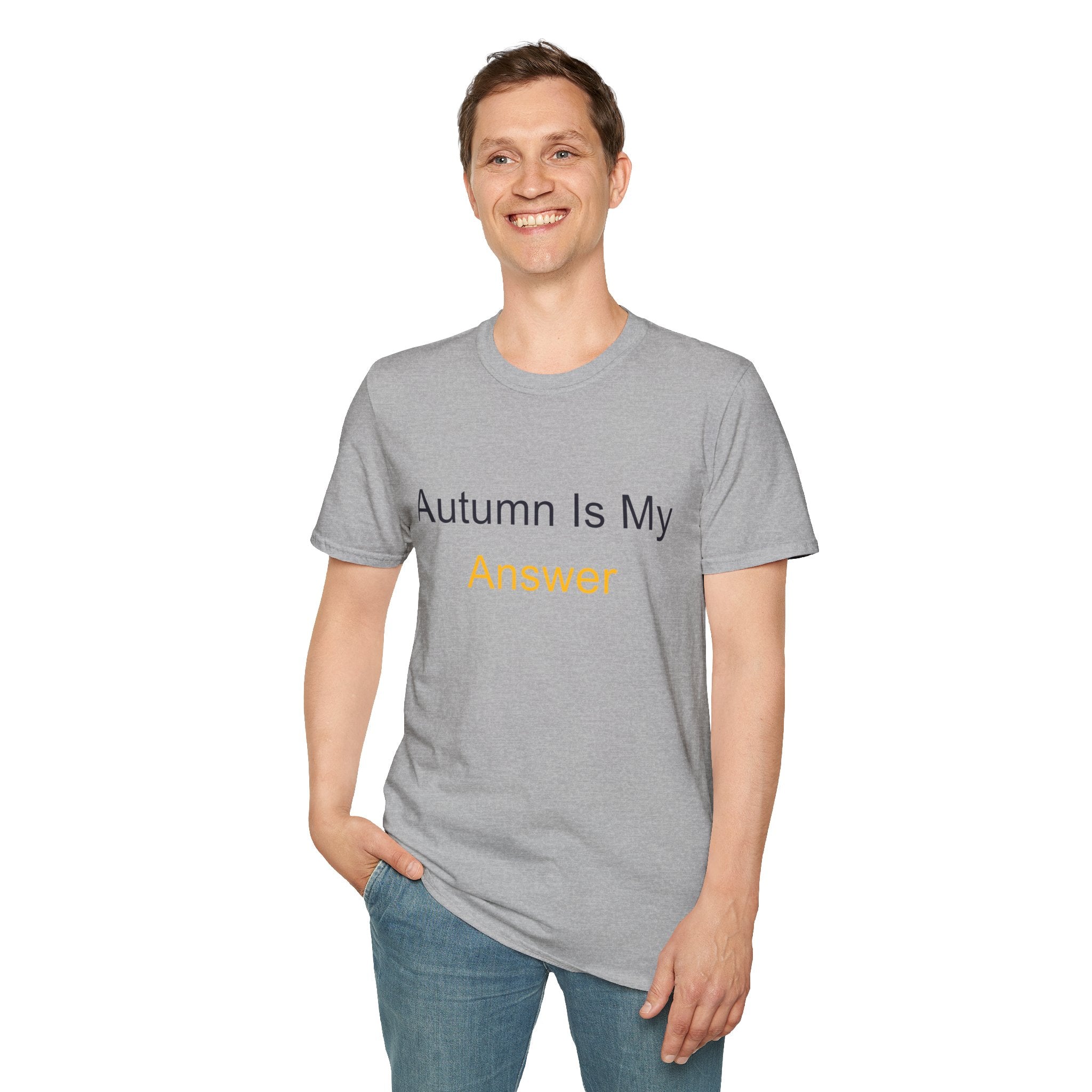 Fall Theme Minimalist Typography T-Shirt, Autumn Is My Answer Graphic Tee