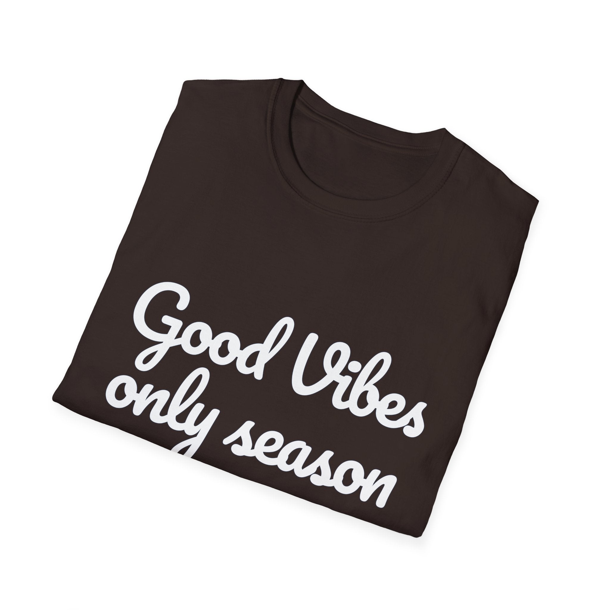 Summer Theme Minimalist Typography T-Shirt, Good Vibes Only Season T-Shirt