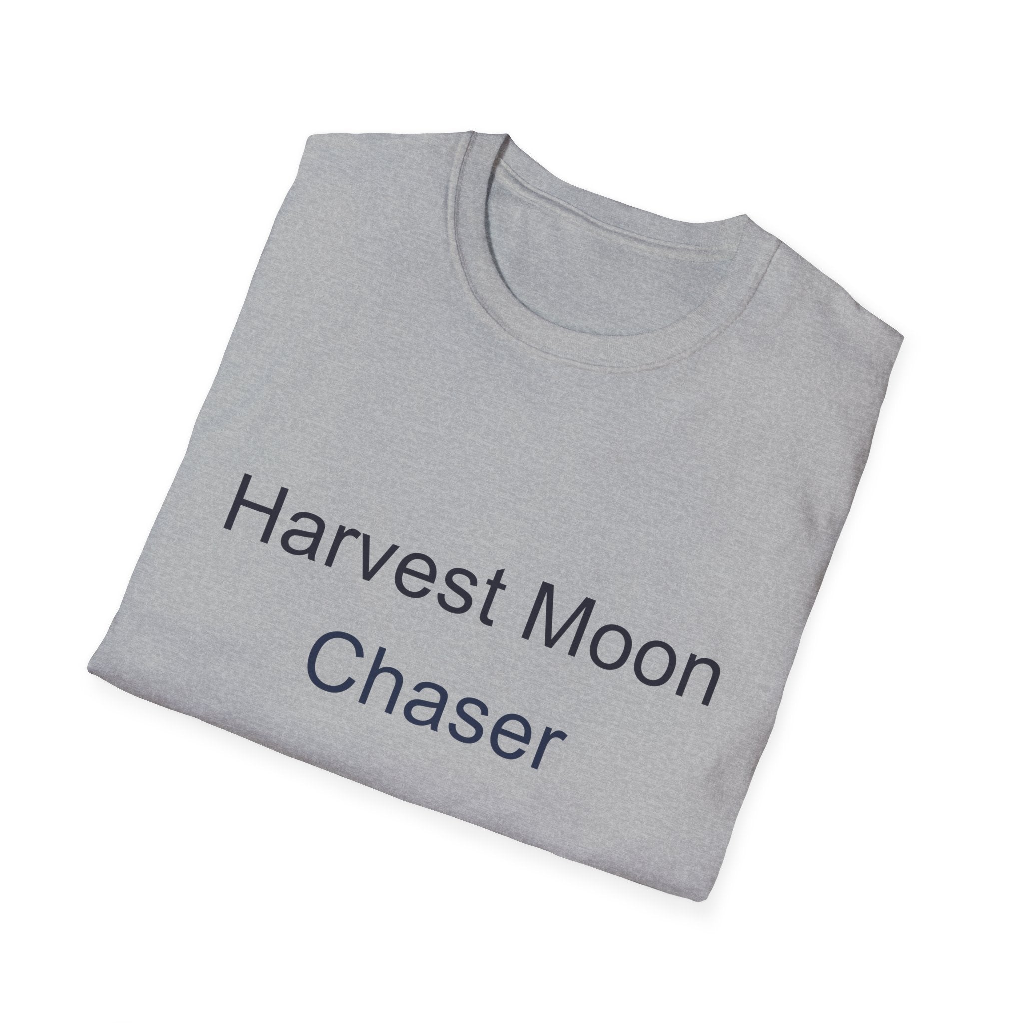 Fall Theme Minimalist Typography T-Shirt, Harvest Moon Chaser Tee