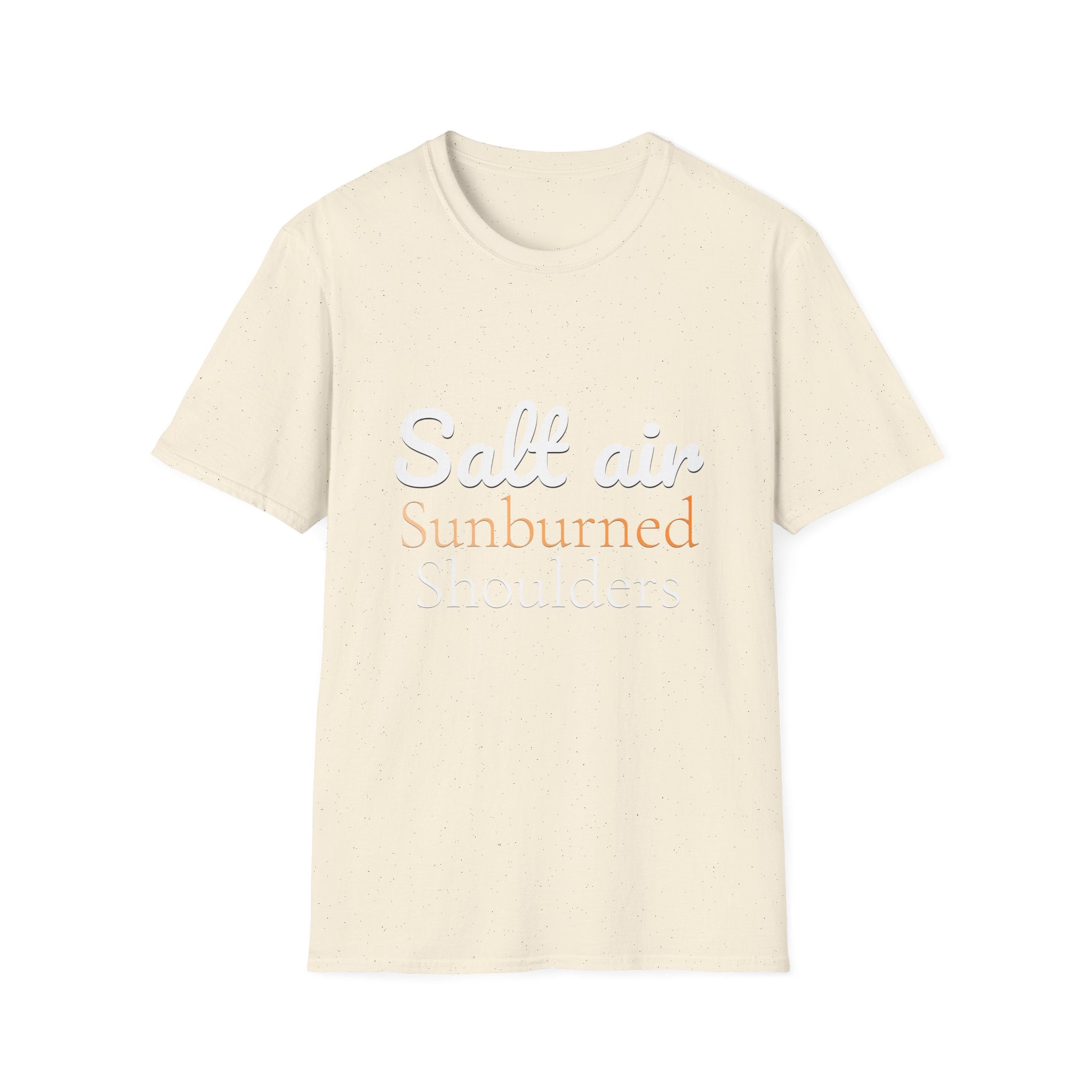 Summer Theme, Beach Quote Typography T-Shirt, Salt Air Sunburned Shoulders Tee
