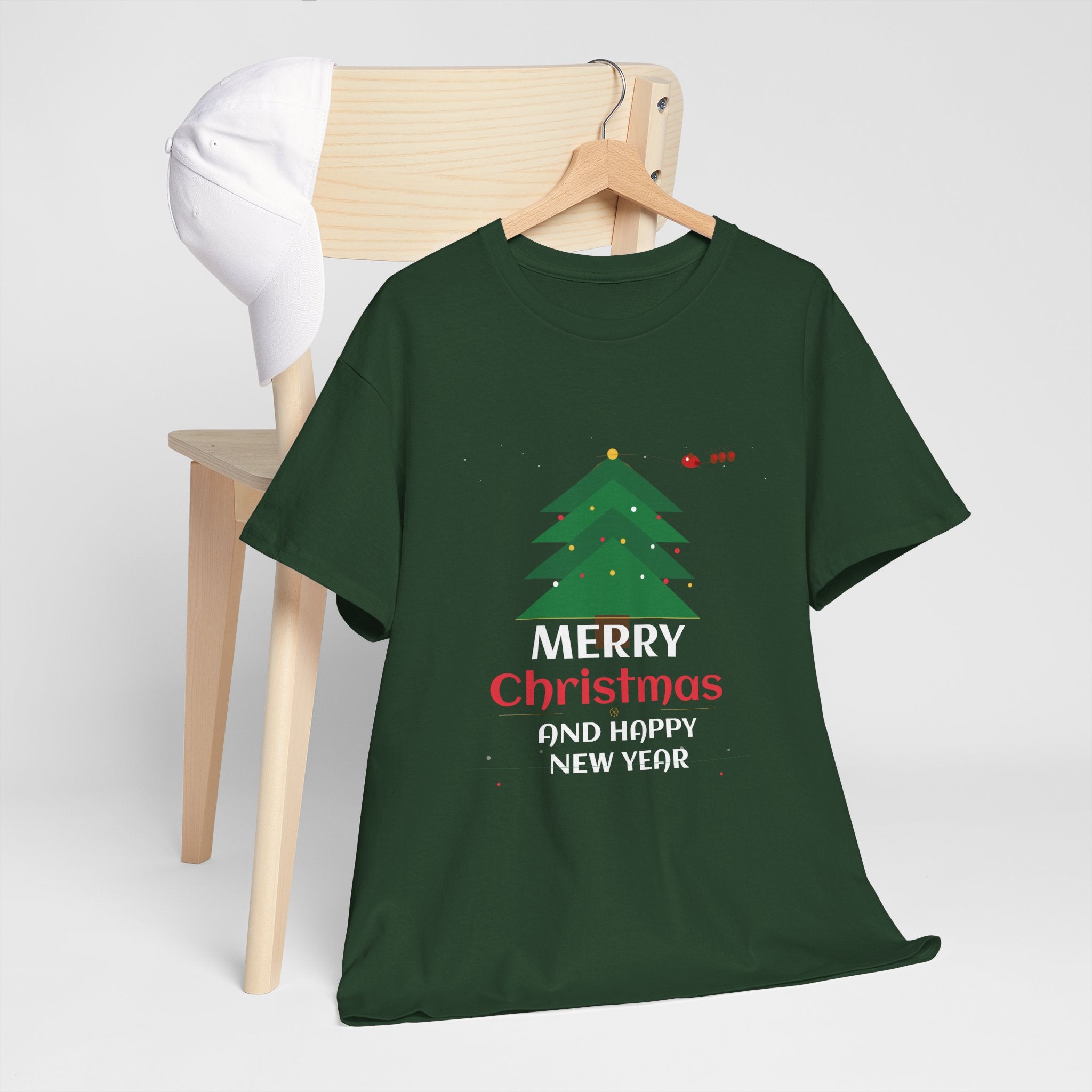 Merry Christmas Holiday Graphic T-Shirt | Festive Cotton Tee