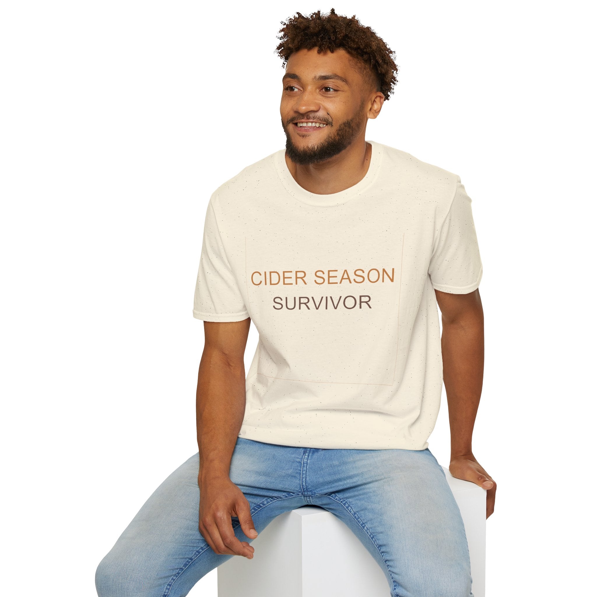 Fall Theme Minimalist Typography T-Shirt, Cider Season Survivor Graphic Tee