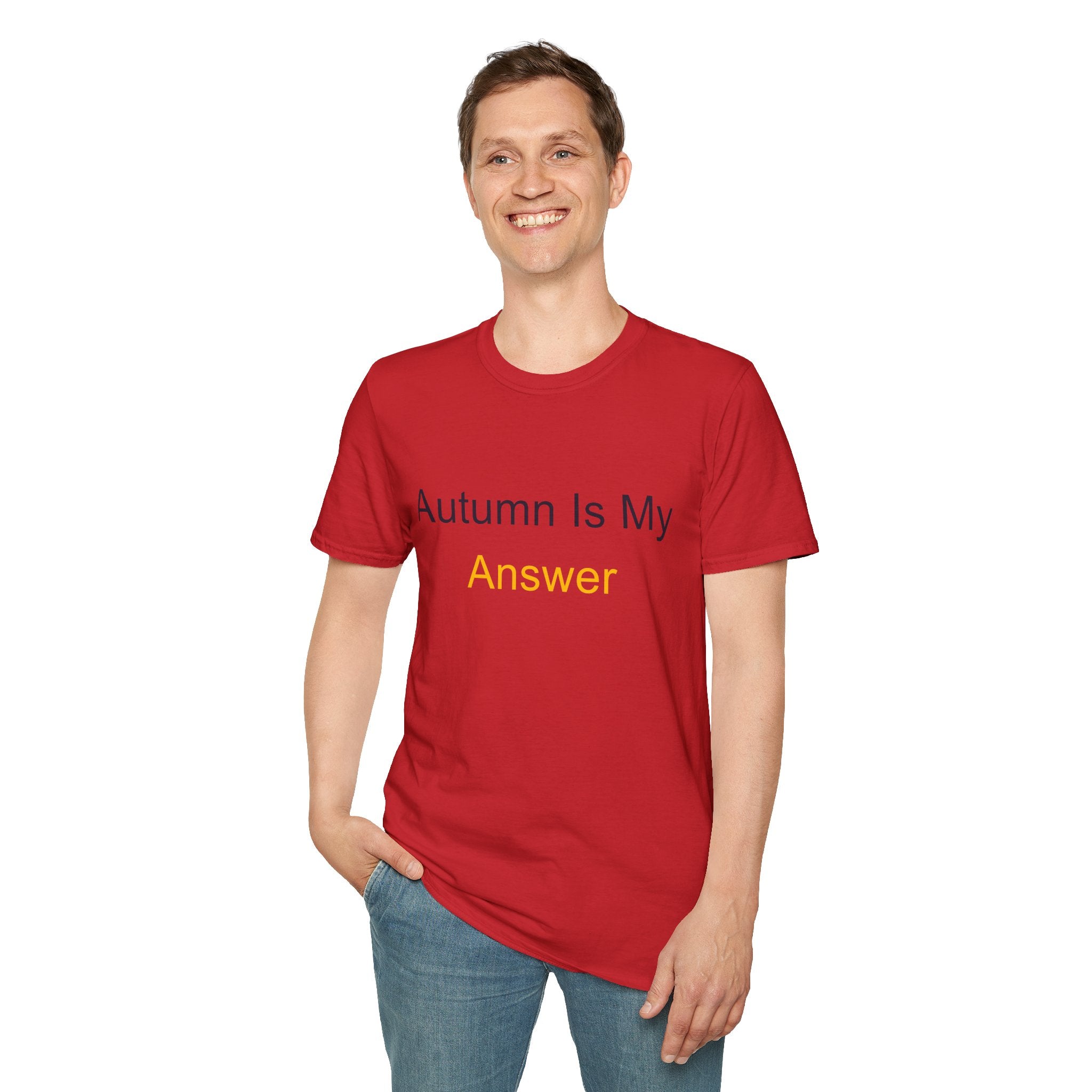 Fall Theme Minimalist Typography T-Shirt, Autumn Is My Answer Graphic Tee