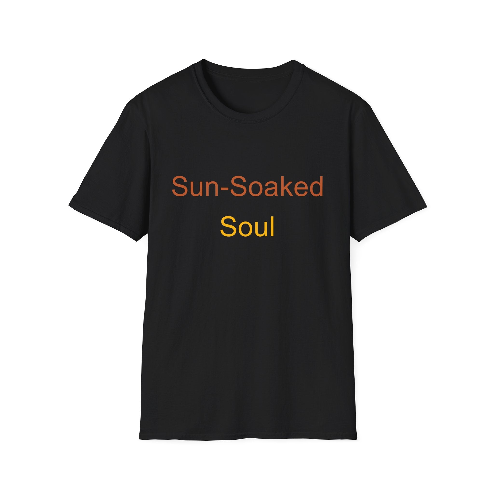 Summer Theme Minimalist Typography T-Shirt, Sun-Soked Soul Tee