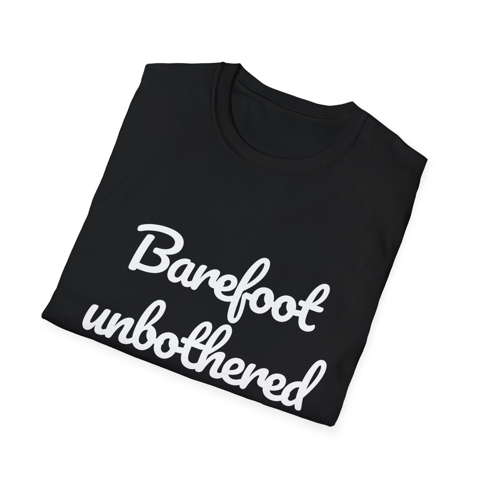 Summer Theme Minimalist Typography T-Shirt, Barefoot Unbothered Tee