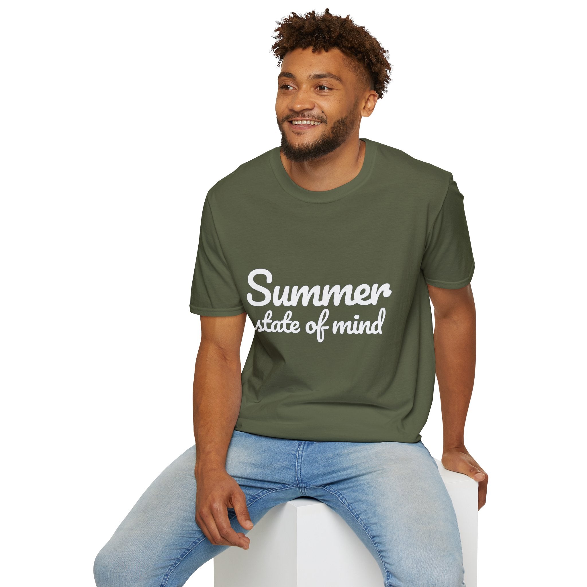 Summer Theme Minimalist Typography T-Shirt, Summer State of Mind T-Shirt