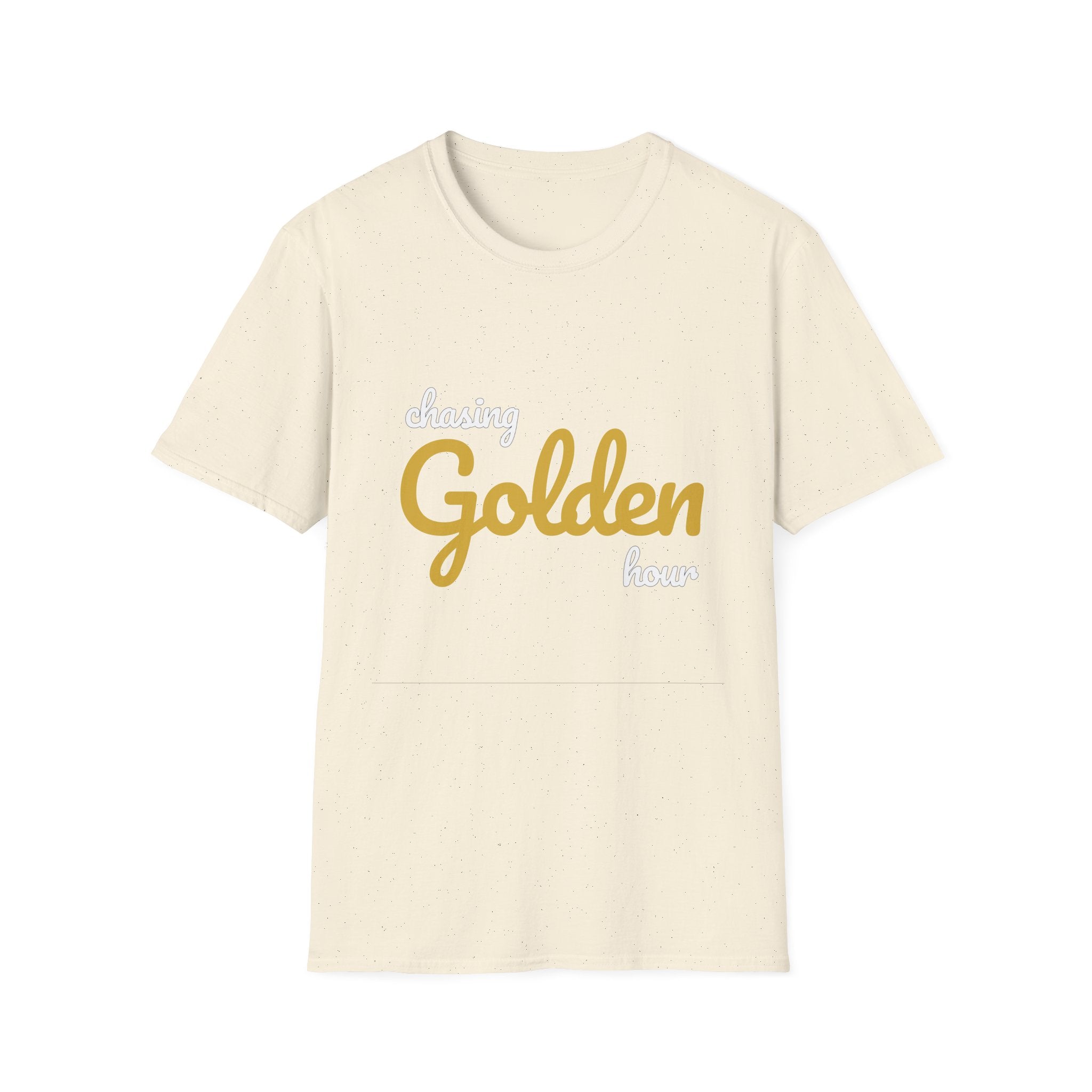 Summer Theme Minimalist Typography T-Shirt, Chasing Golen Hour Script Tee