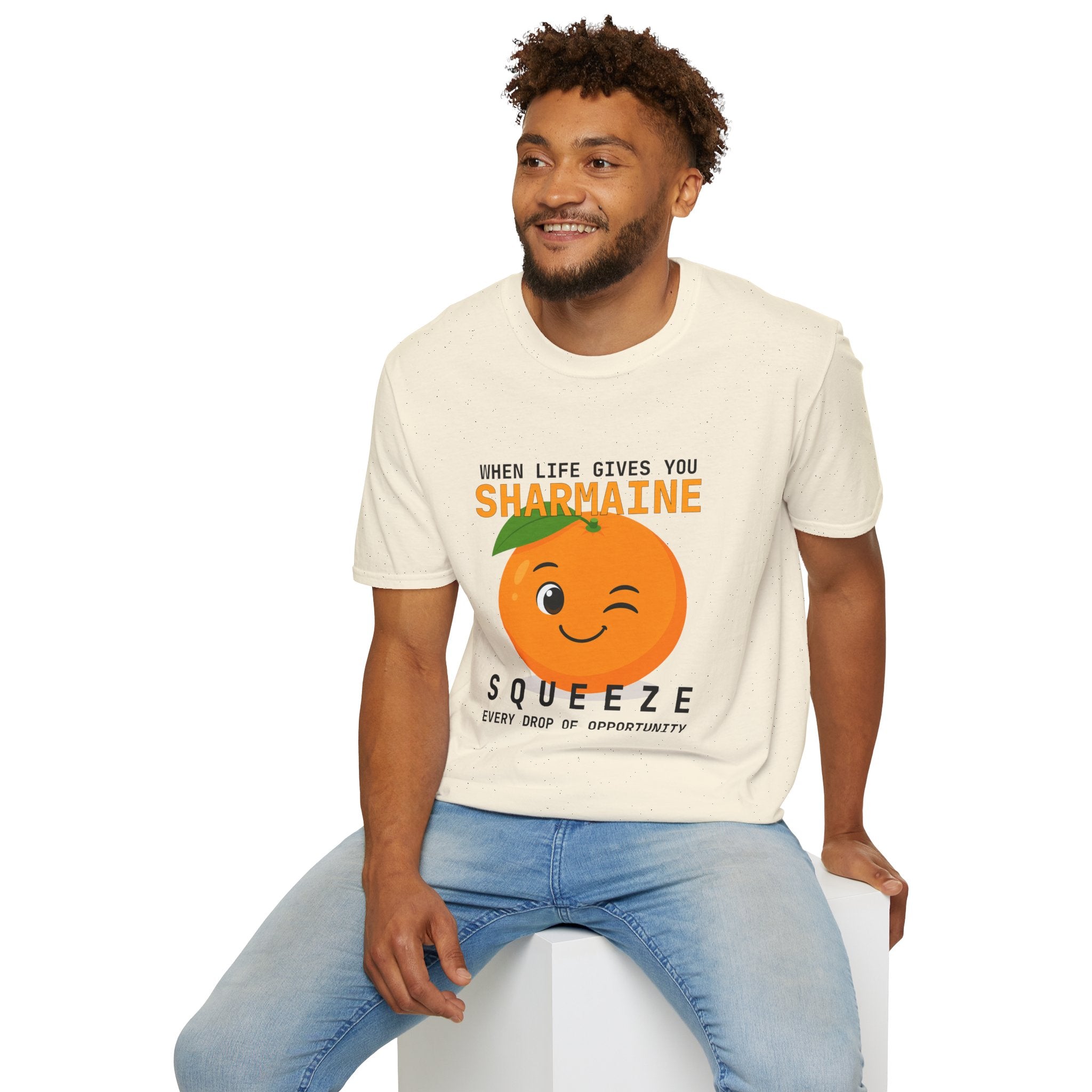 Funny Theme Typography Graphic T-Shirt: When Life Gives You Orange, Squeeze Every Drop of Opportunity