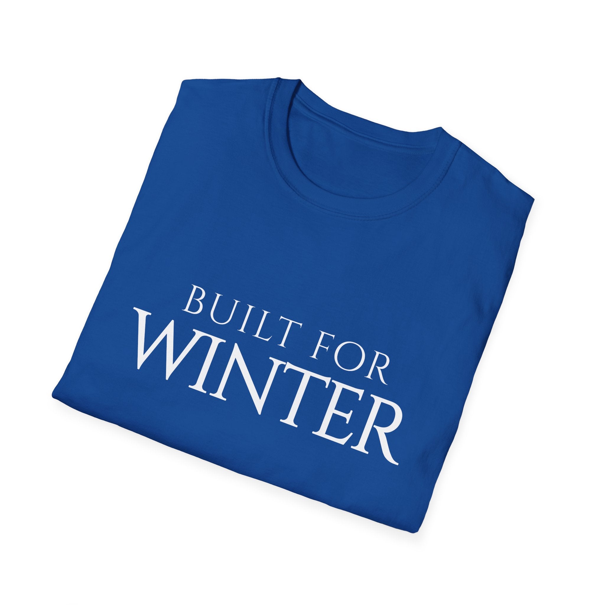 Winter Theme Minimalist Typography Graphic T-Shirt, Built For Winter Tee