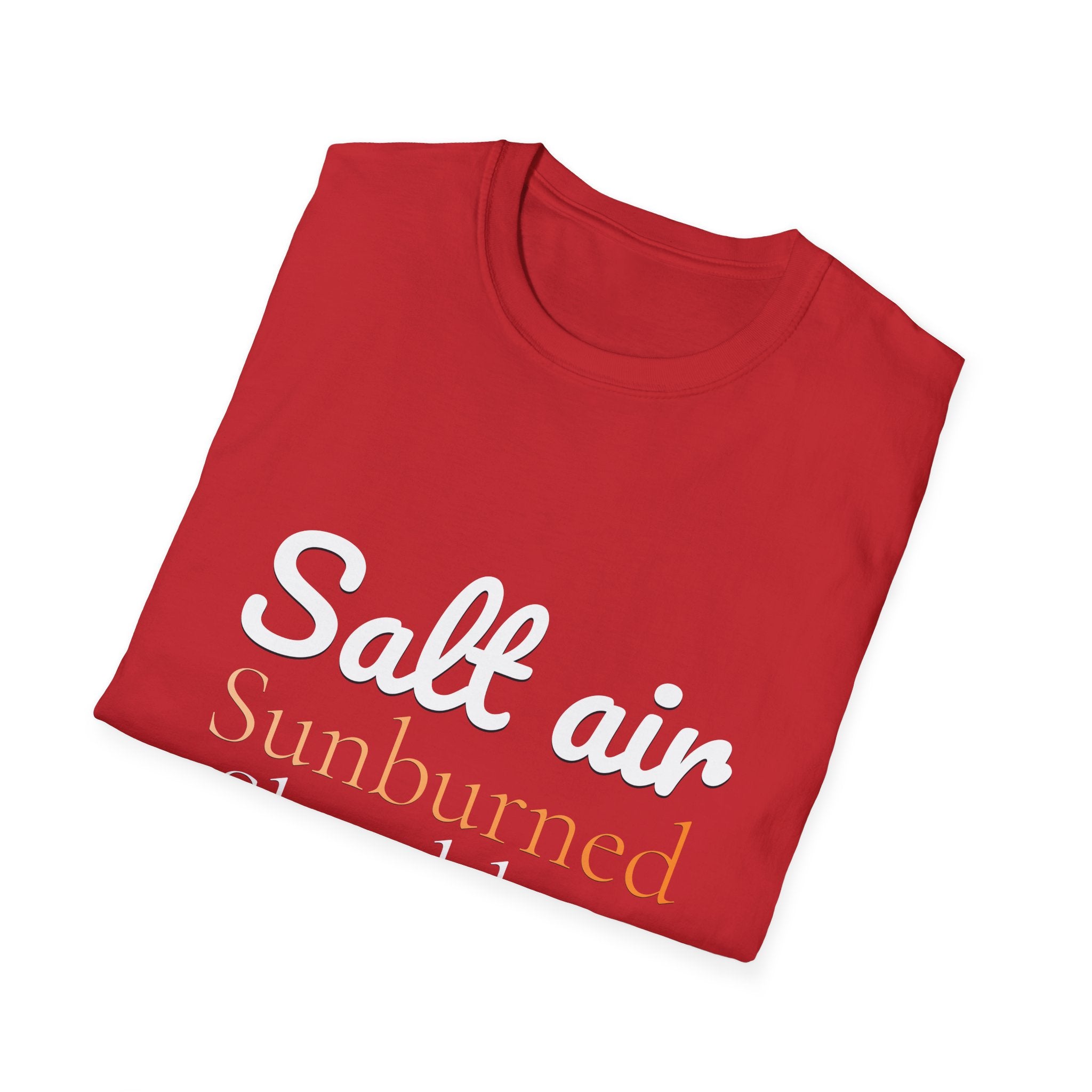 Summer Theme, Beach Quote Typography T-Shirt, Salt Air Sunburned Shoulders Tee