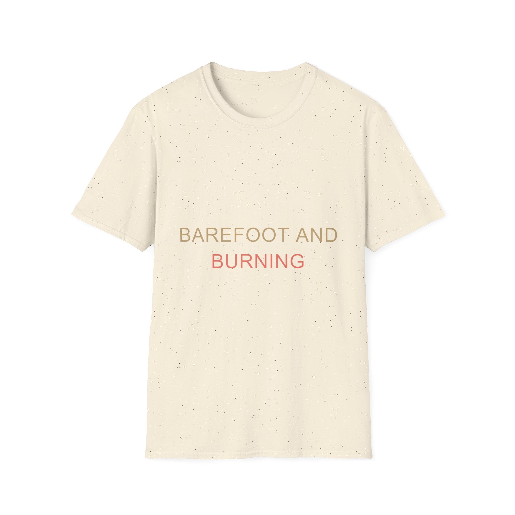 Summer Theme Minimalist Typography T-Shirt, Barefoot and Burning T-Shirt
