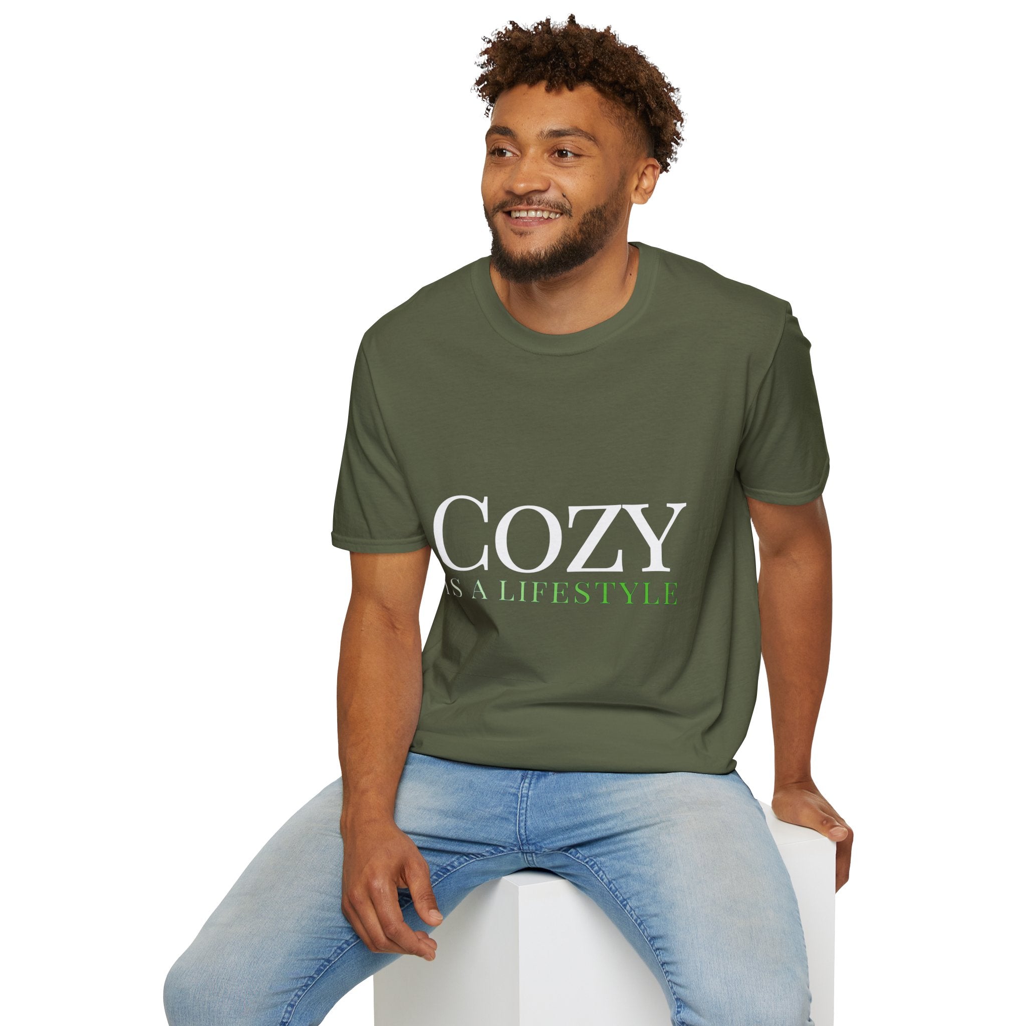 Fall Theme Minimalist Typography Graphic T-Shirt, Cozy Is a Lifestyle Tee