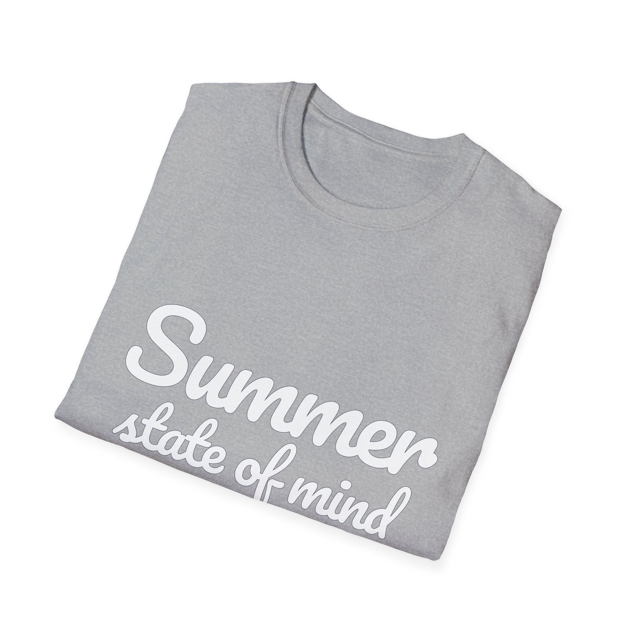 Summer Theme Minimalist Typography T-Shirt, Summer State of Mind T-Shirt