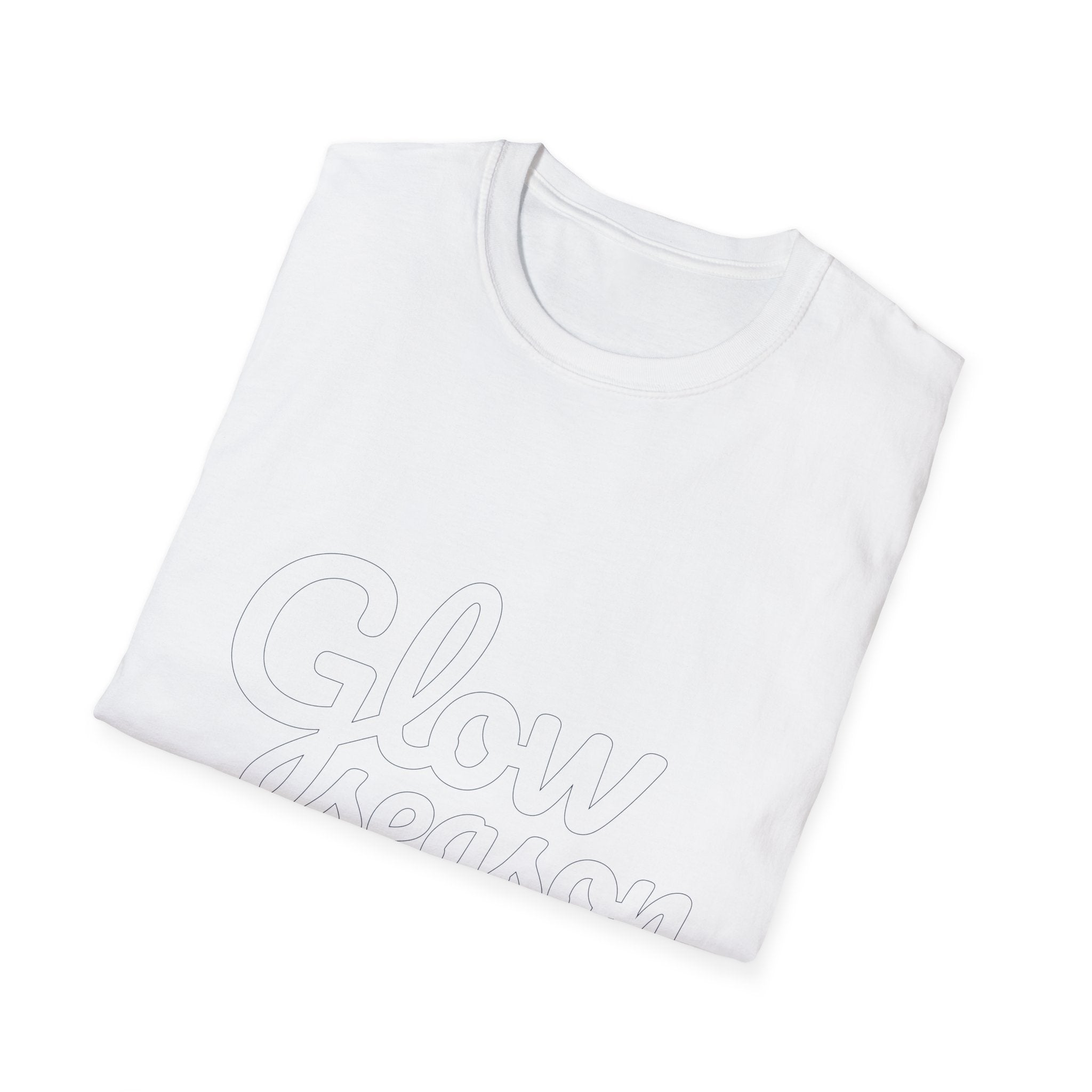 Summer Theme Minimalist Typography T-Shirt, Glow Season Script Tee