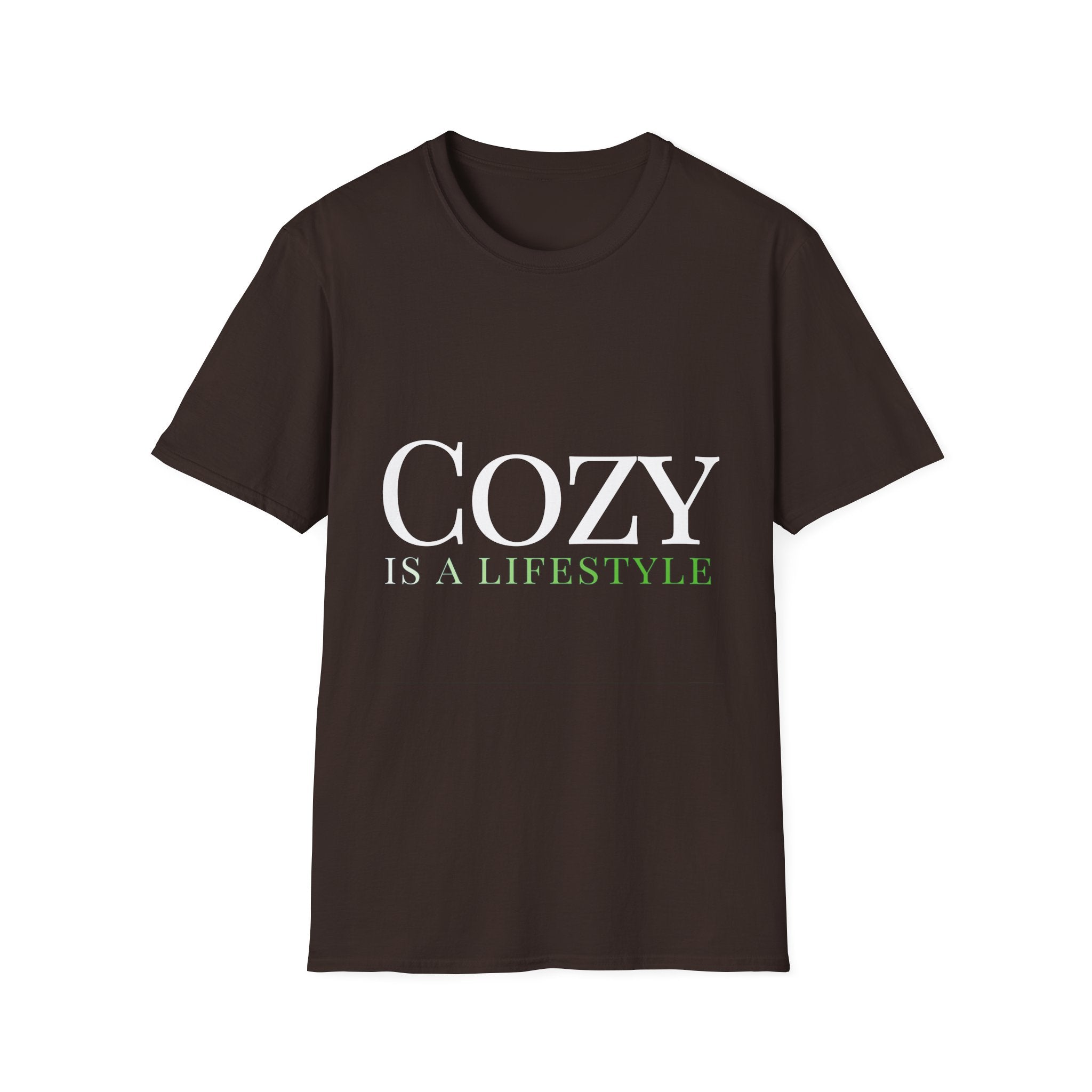 Fall Theme Minimalist Typography Graphic T-Shirt, Cozy Is a Lifestyle Tee