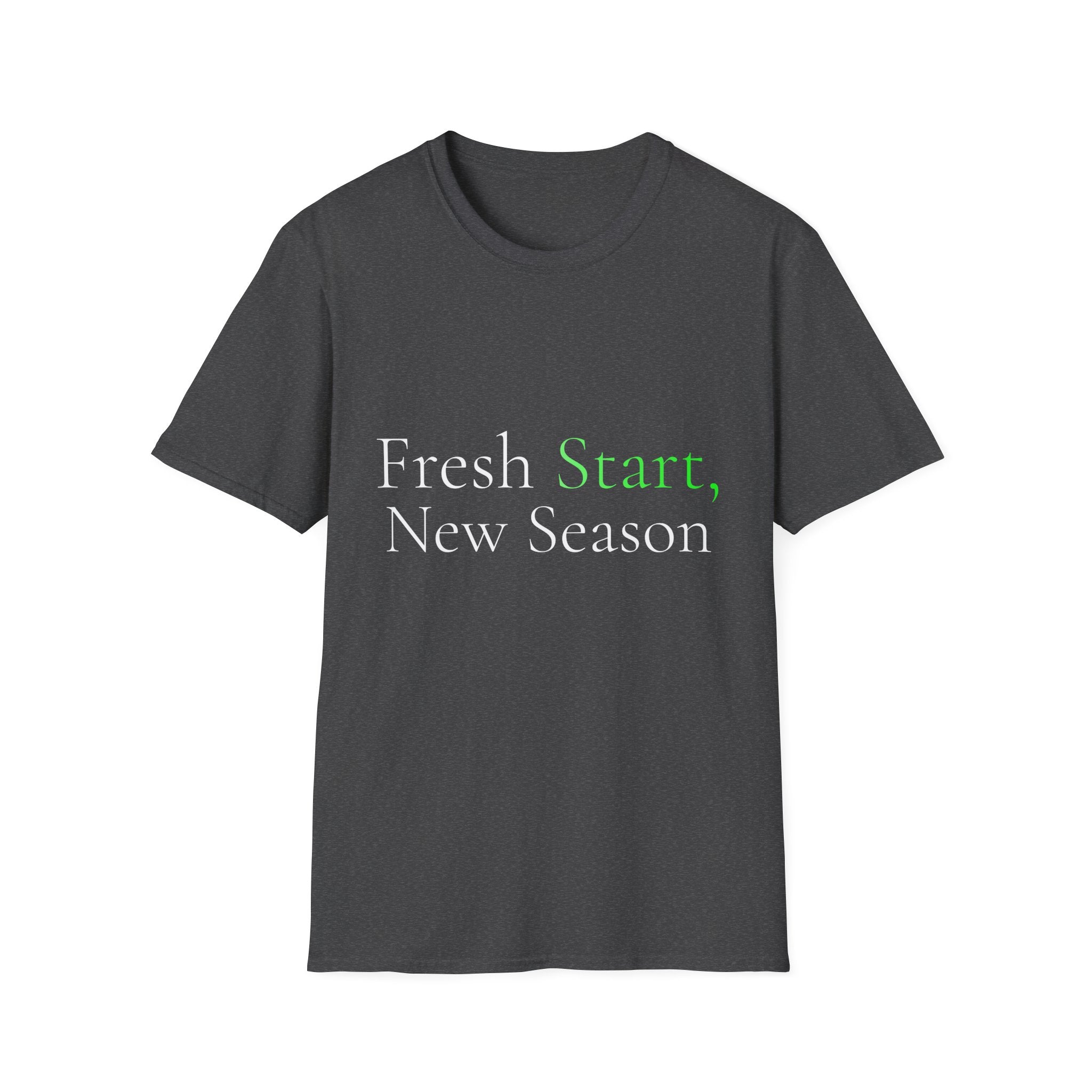 Spring Theme Typography T-Shirt, Fresh Start New Season Motivational Tee