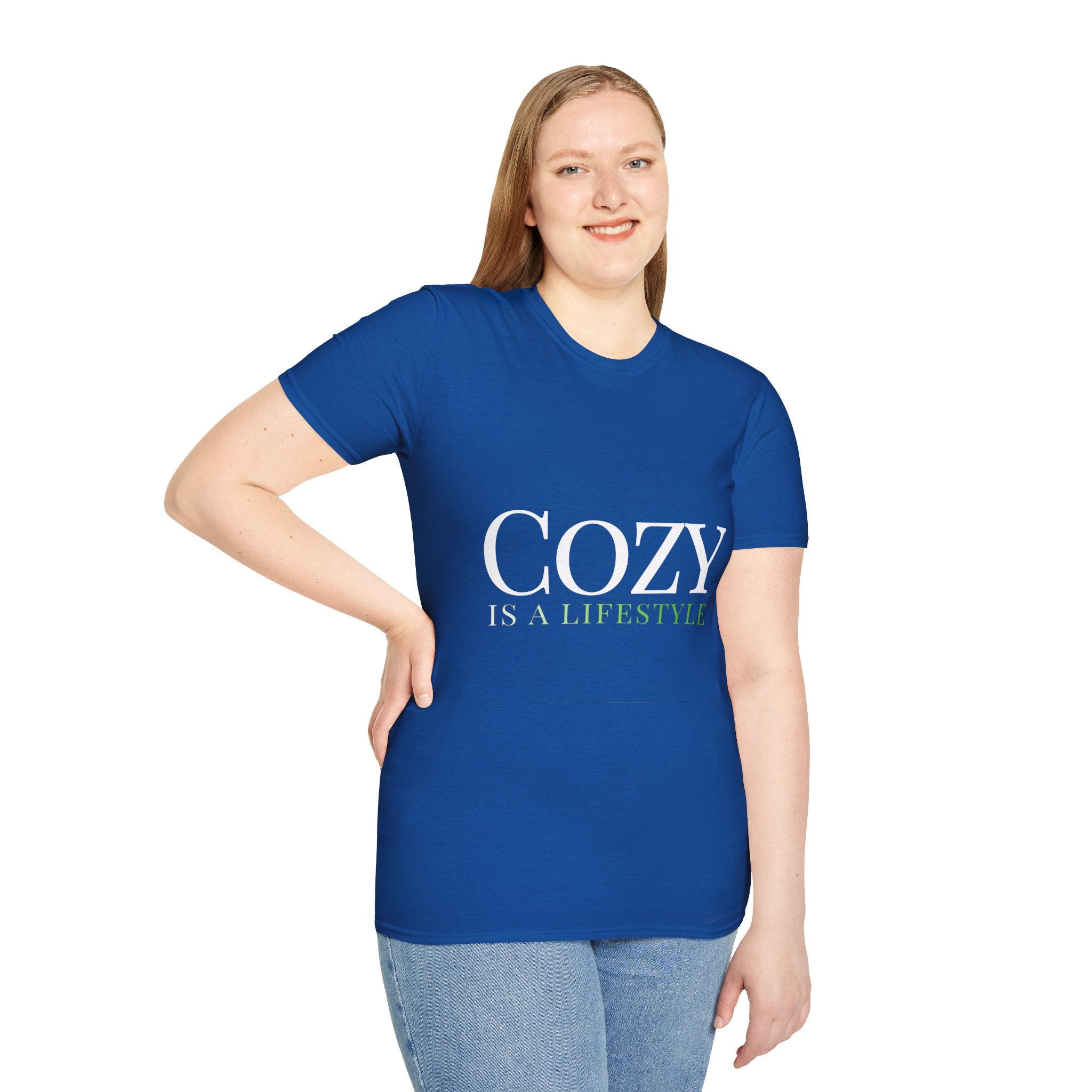 Fall Theme Minimalist Typography Graphic T-Shirt, Cozy Is a Lifestyle Tee