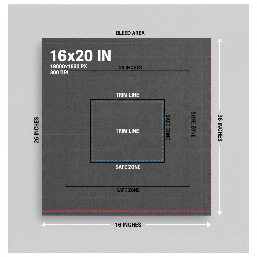 16x20 Print Size Diagram