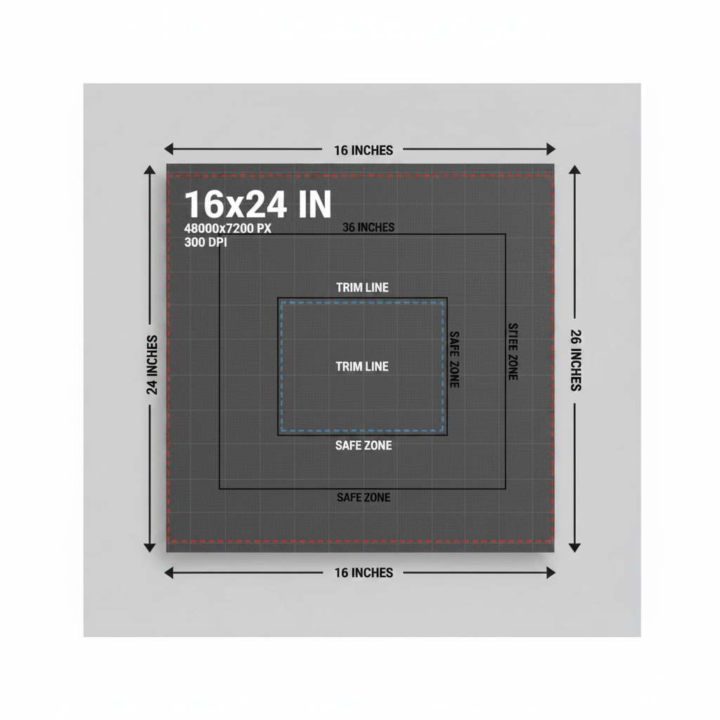 16x24 Frame Size Diagram