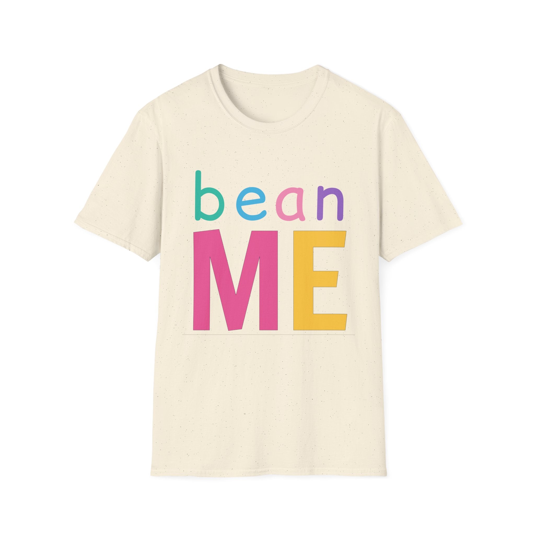 Colorful Theme Typography T-Shirt, Bean Me Colorful Playful Graphic Tee
