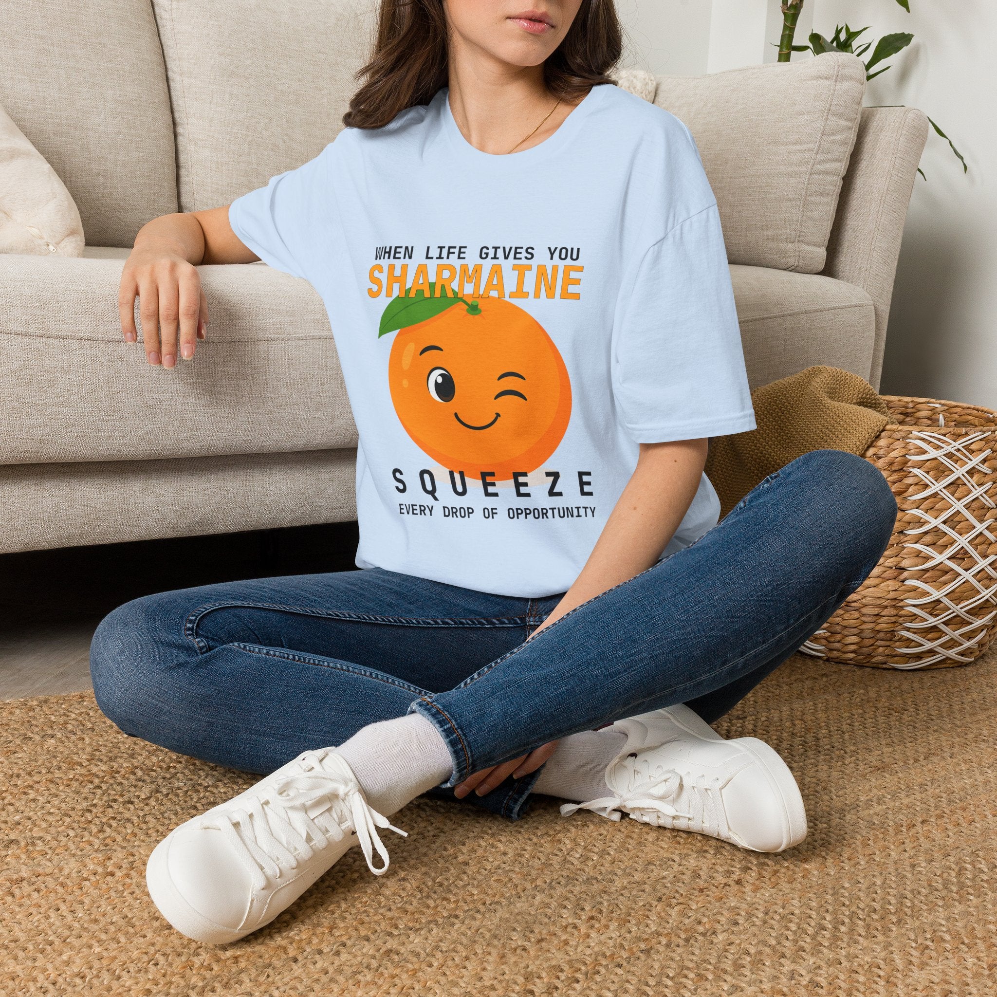 Funny Theme Typography Graphic T-Shirt: When Life Gives You Orange, Squeeze Every Drop of Opportunity
