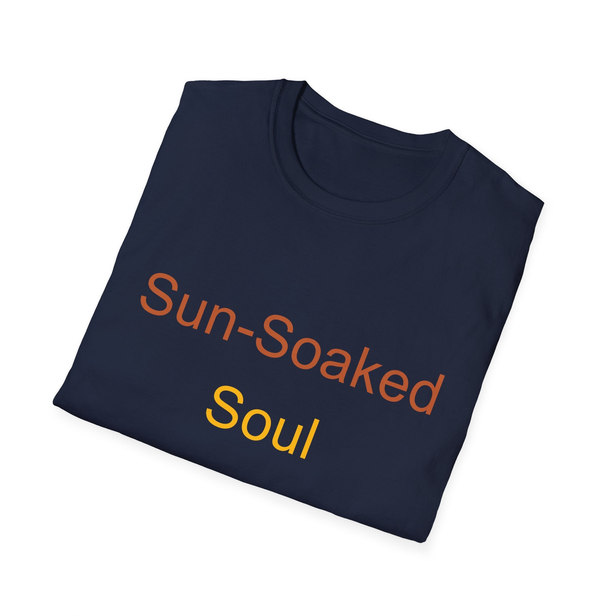 Summer Theme Minimalist Typography T-Shirt, Sun-Soked Soul Tee