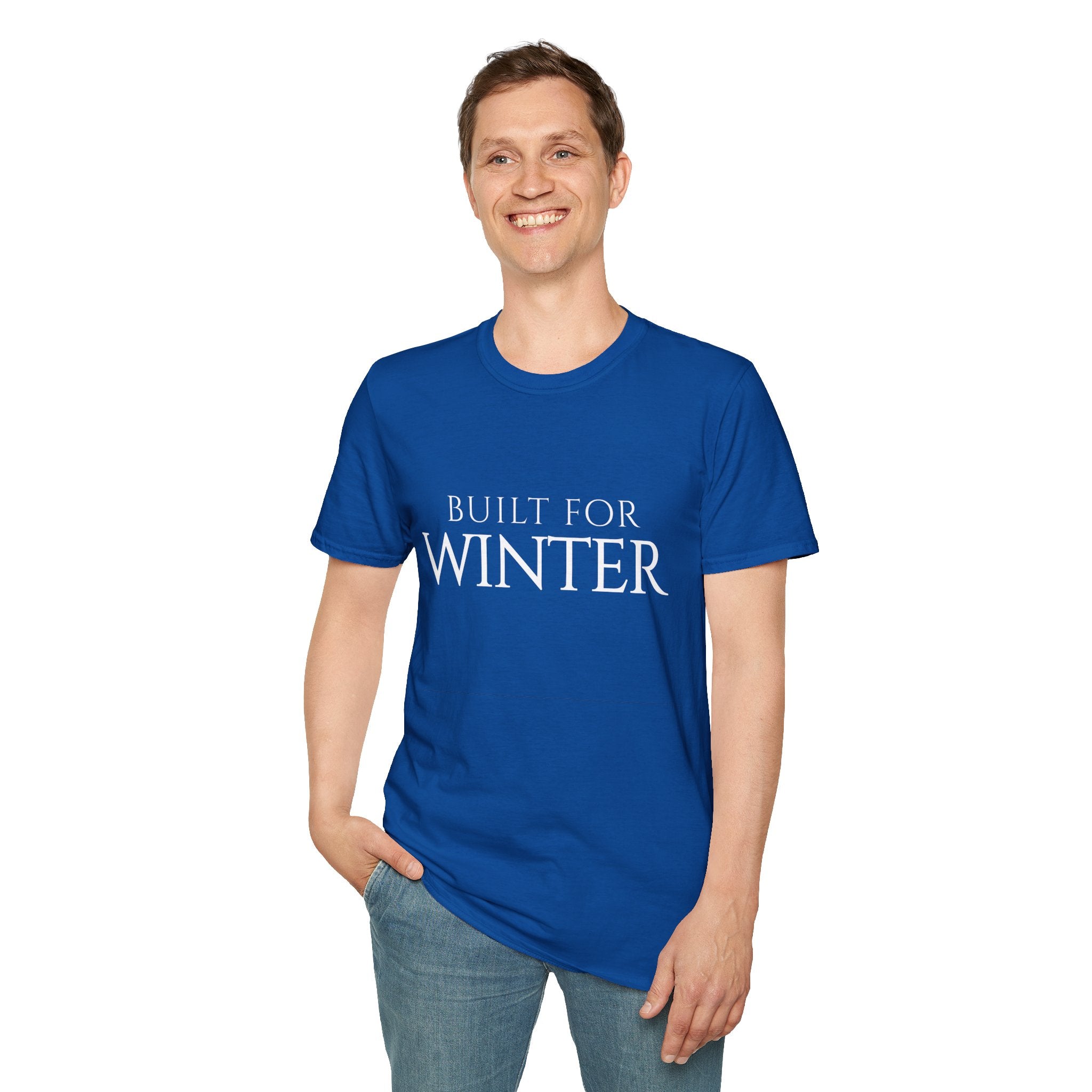 Winter Theme Minimalist Typography Graphic T-Shirt, Built For Winter Tee