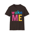 Colorful Theme Typography T-Shirt, Wake Me Graphic Tee