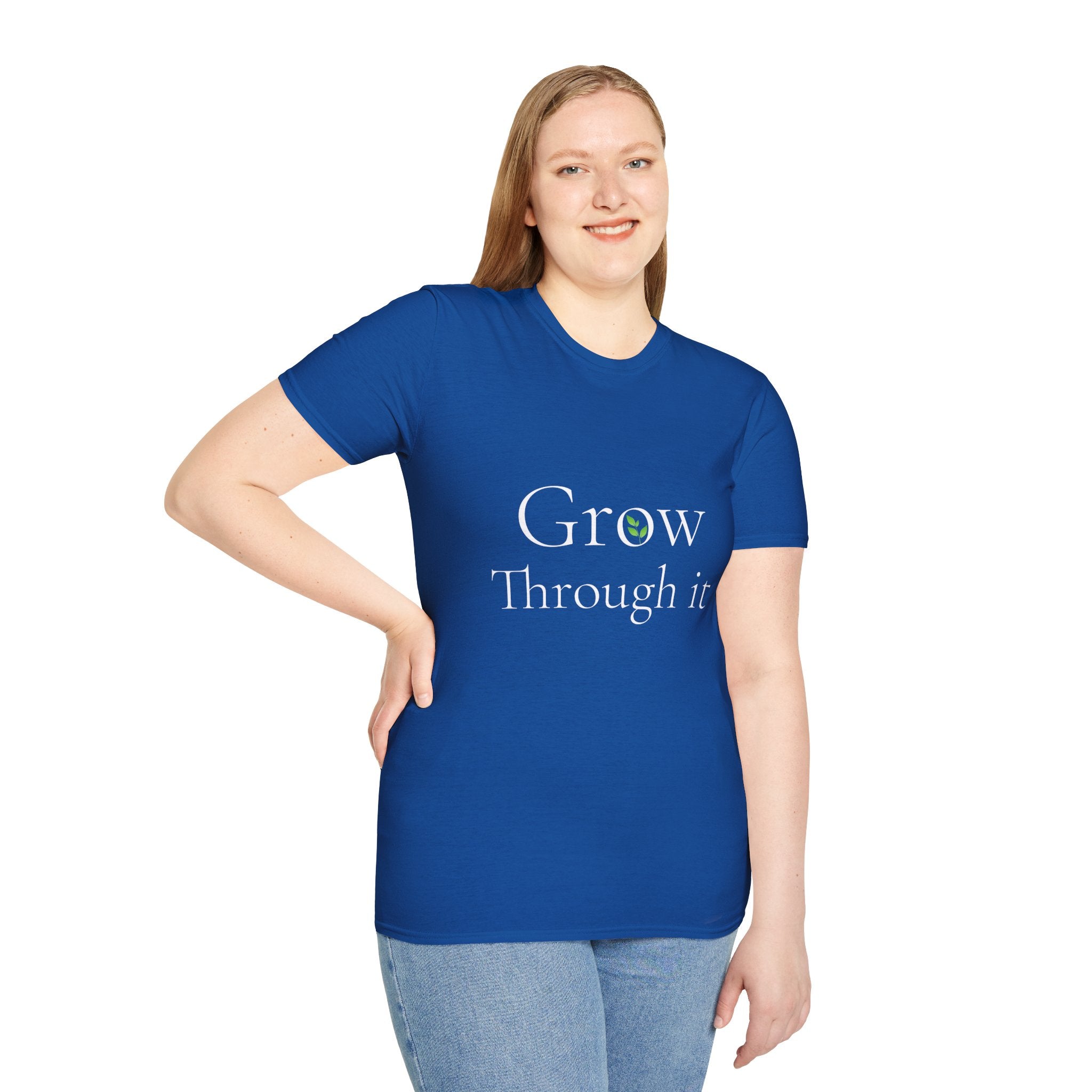 Spring Theme, Minimalist Typography T-Shirt, Grow Through It Graphic Tee