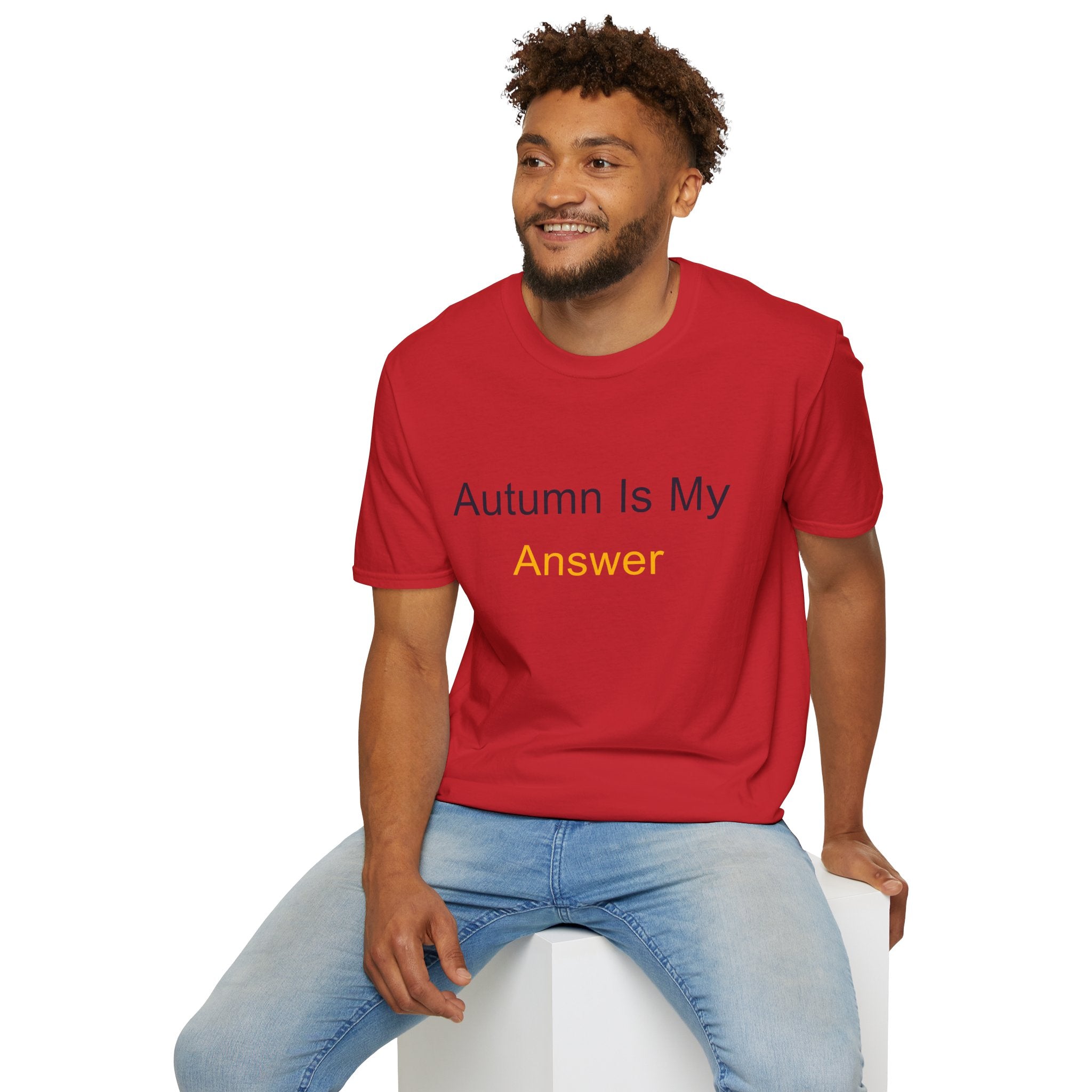 Fall Theme Minimalist Typography T-Shirt, Autumn Is My Answer Graphic Tee