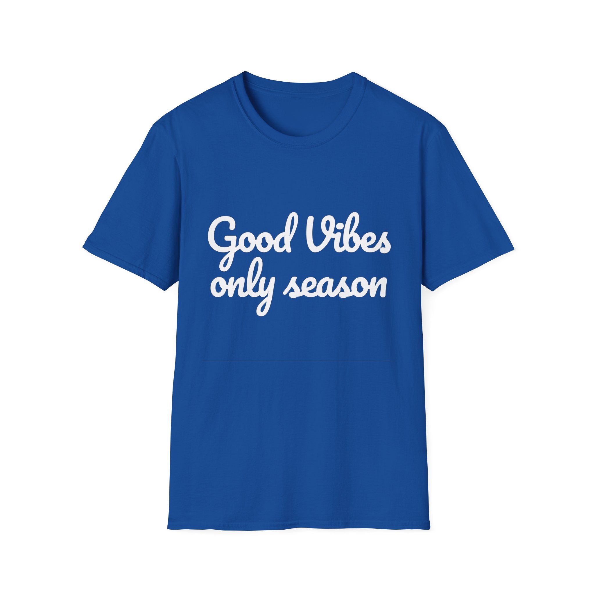 Summer Theme Minimalist Typography T-Shirt, Good Vibes Only Season T-Shirt
